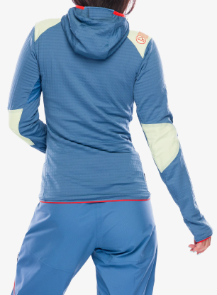 Dámska mikina s kapucňou La Sportiva Lucendro Thermal Hoody - moonlight/zest