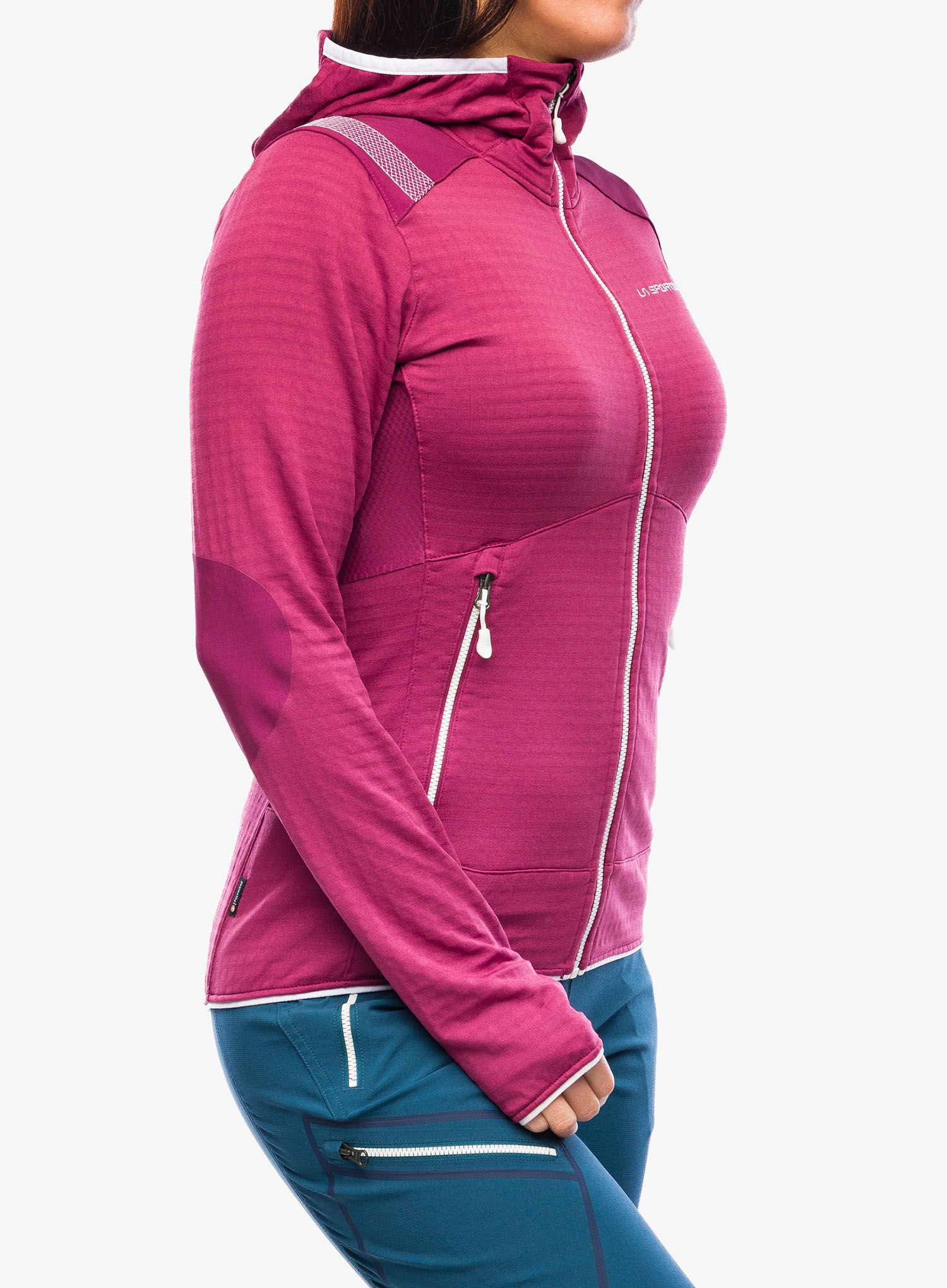 Dámska mikina s kapucňou La Sportiva Lucendro Thermal Hoody - red plum