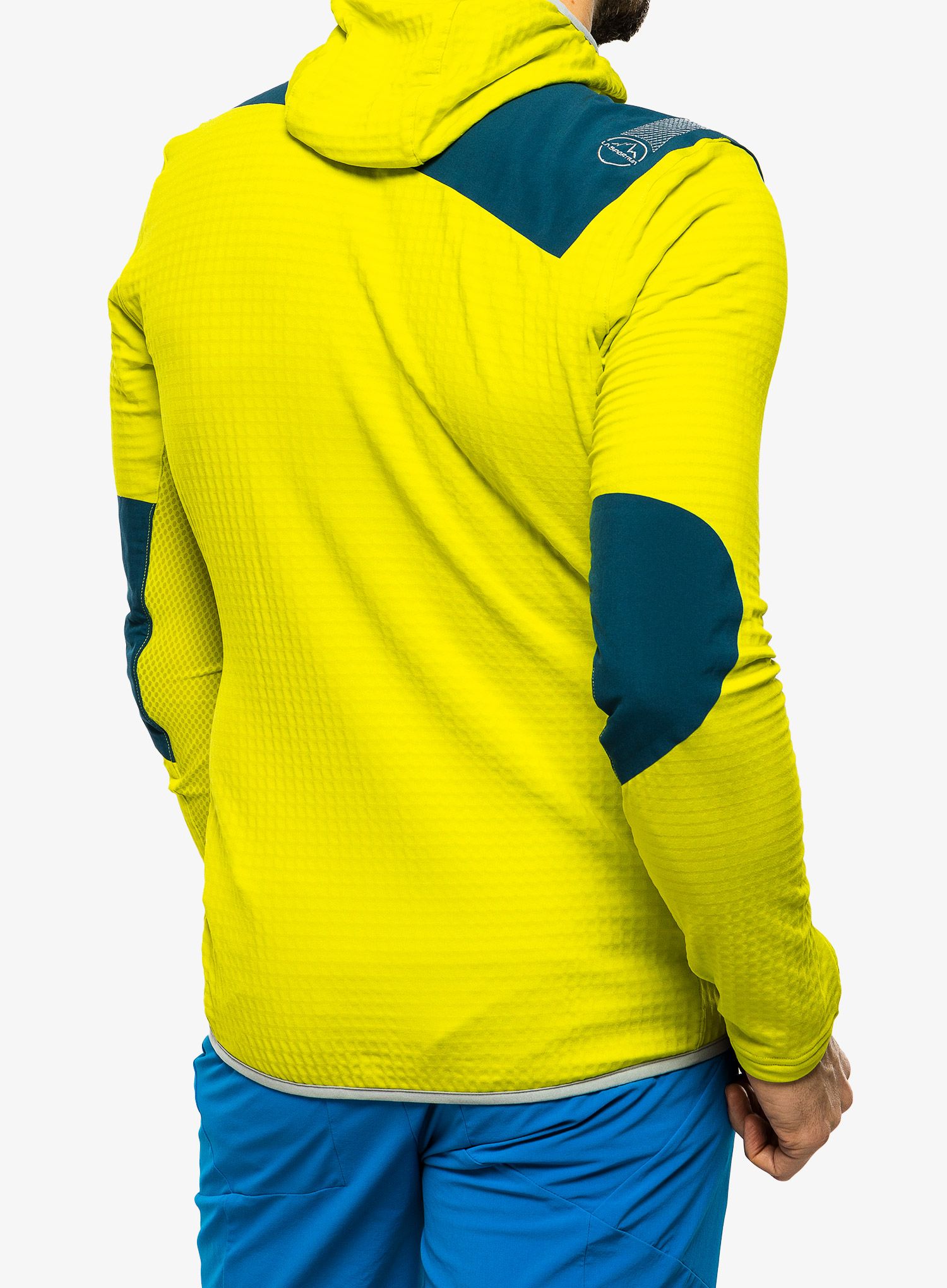 Mikina s kapucňou La Sportiva Lucendro Thermal Hoody  - lime punch/storm blue