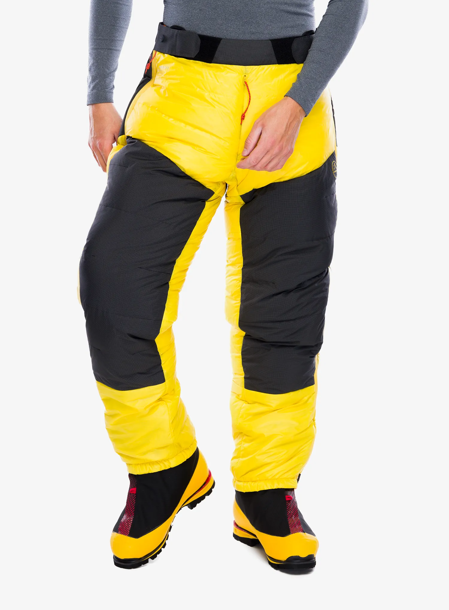 Páperové nohavice La Sportiva Olympus Tech Down Pant - yellow/black