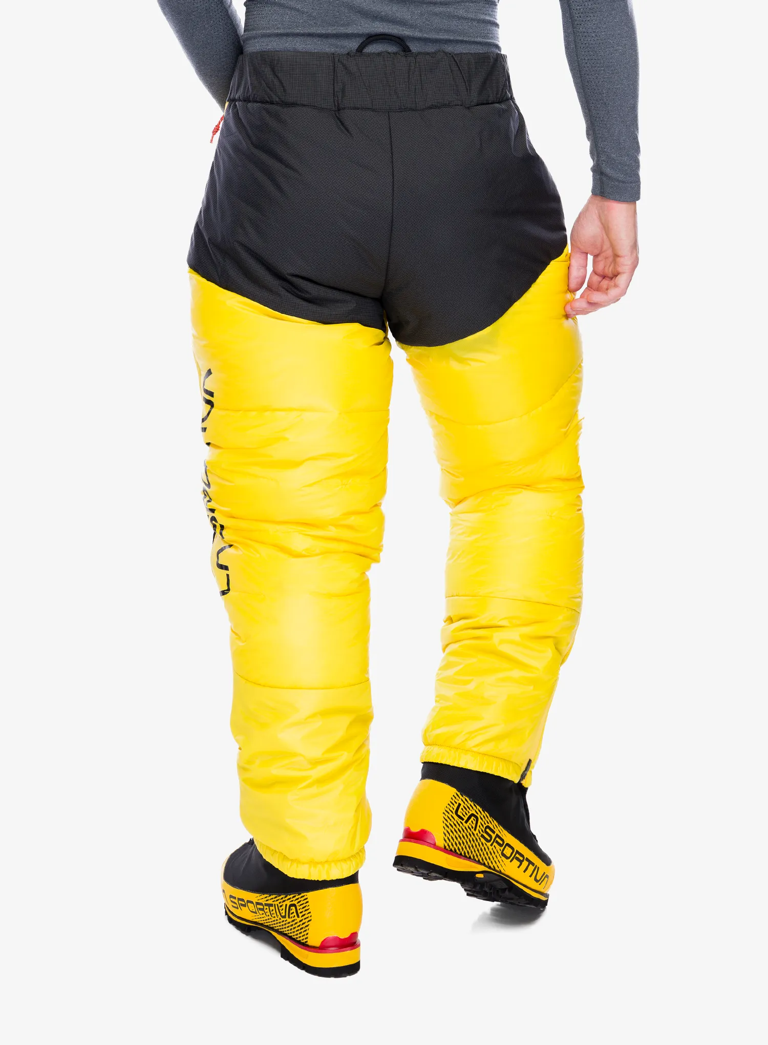Páperové nohavice La Sportiva Olympus Tech Down Pant - yellow/black