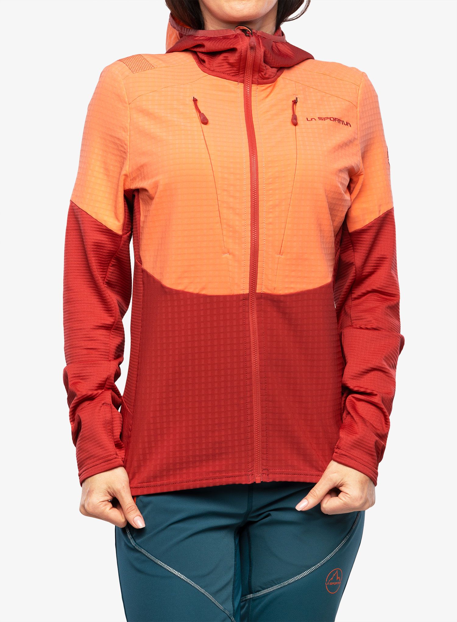 Dámska mikina s kapucňou La Sportiva Session Tech Hoody - velvet/flamingo