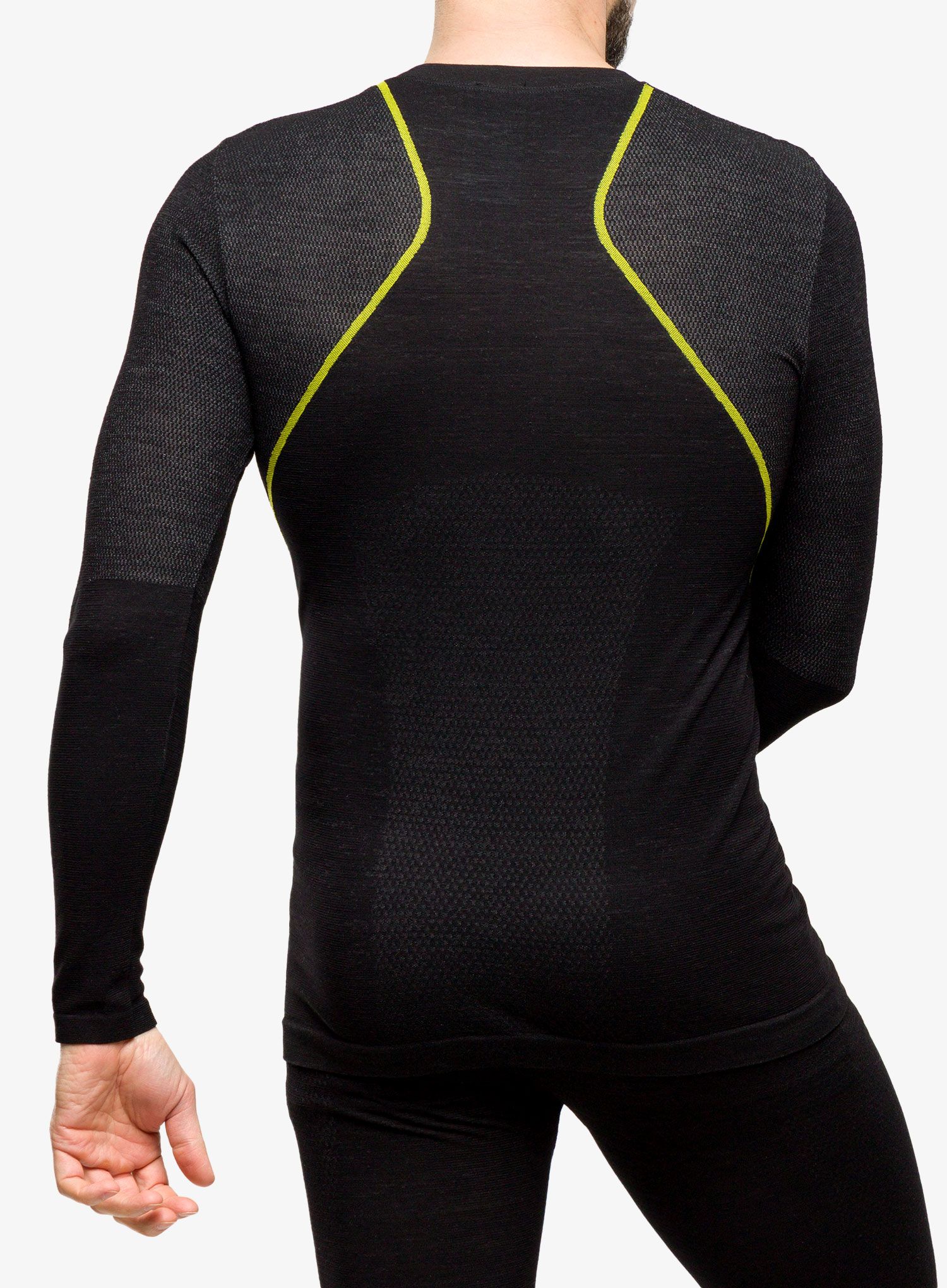 Funkčné tričko La Sportiva Wool40 Aero Longsleeve - black/yellow