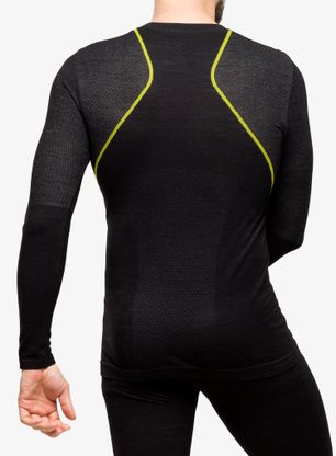 Funkčné tričko La Sportiva Wool40 Aero Longsleeve - black/yellow