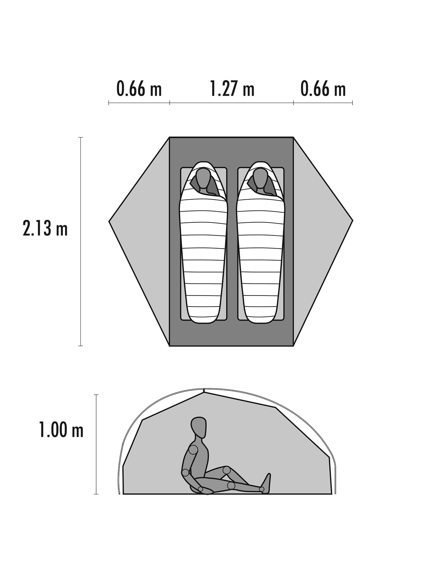 Stan pre 2 osoby MSR FreeLite 2 Tan Tent V3