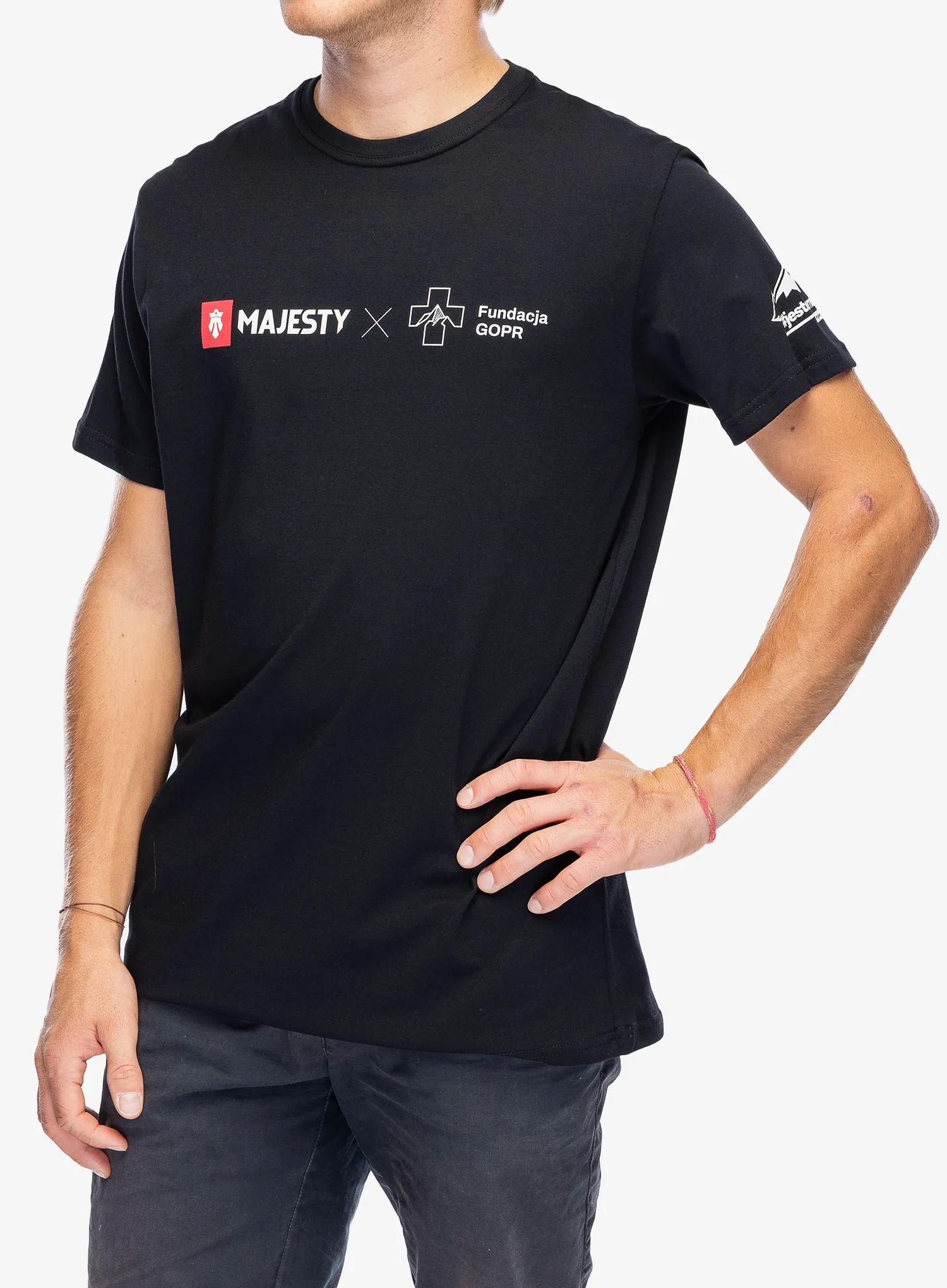 Tričko Majesty Fundacja GOPR Help and Protect T-shirt  - black