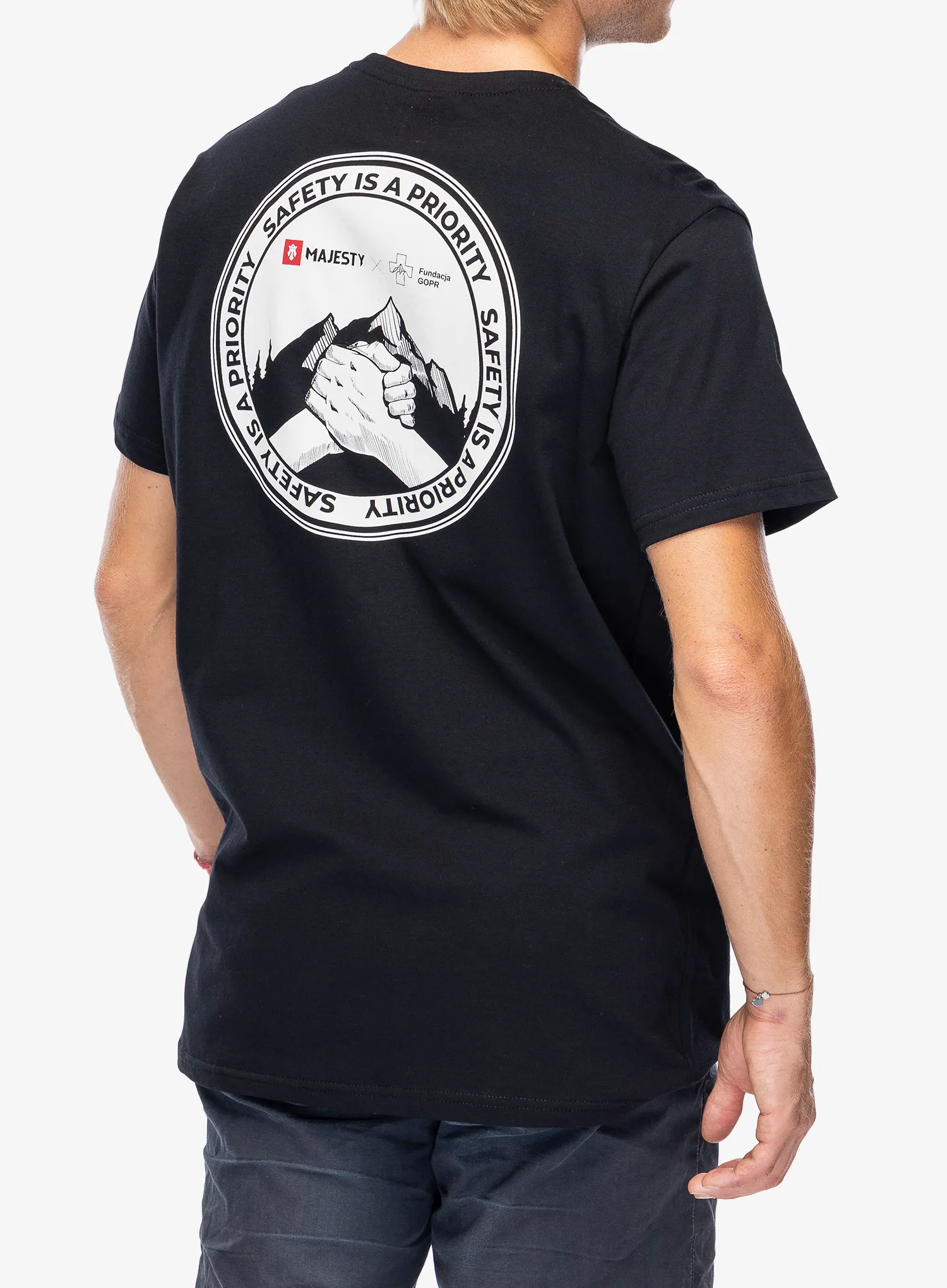 Tričko Majesty Fundacja GOPR Help and Protect T-shirt  - black