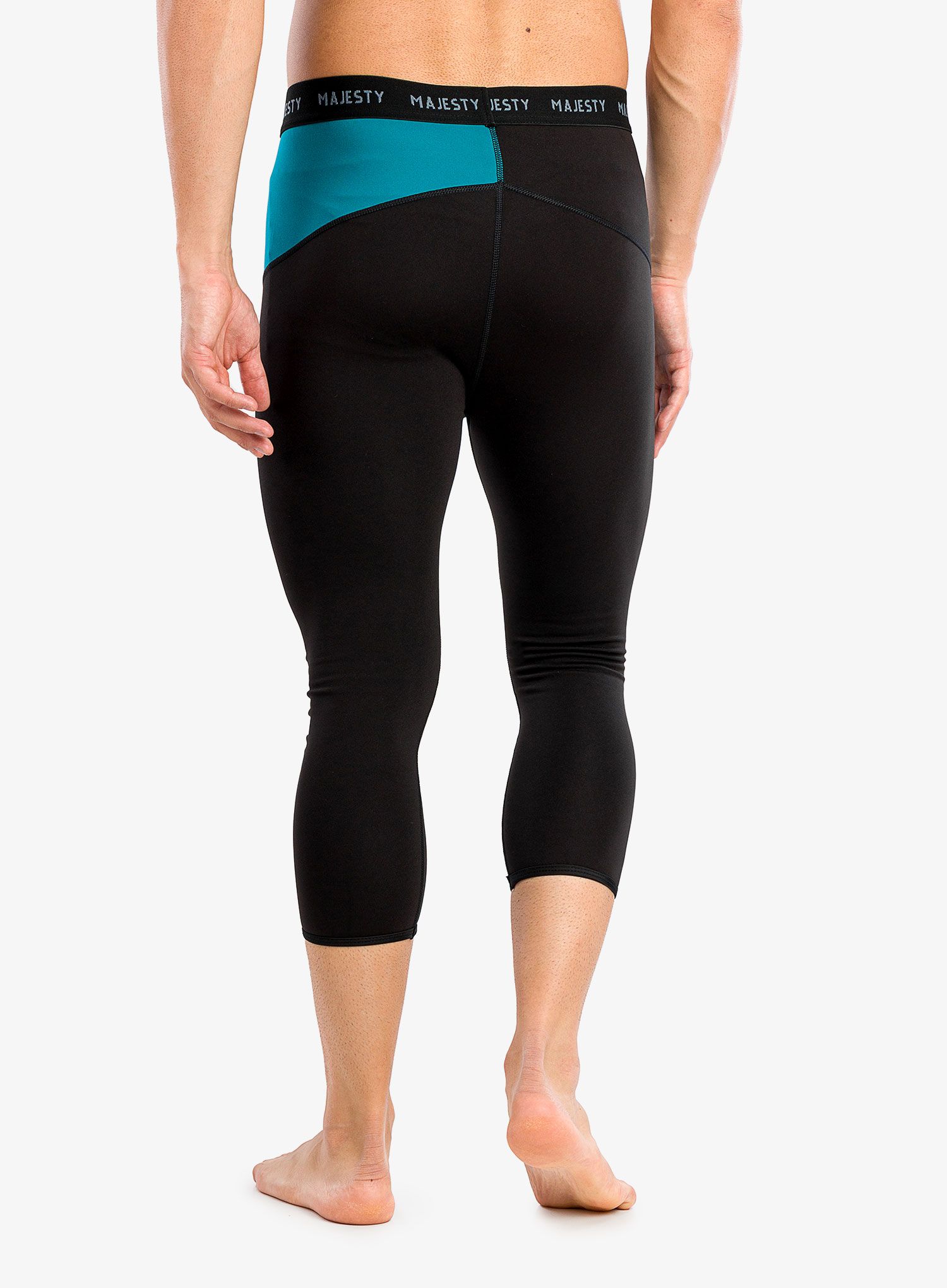 Funkčné legíny Majesty Surface Pants - black/green
