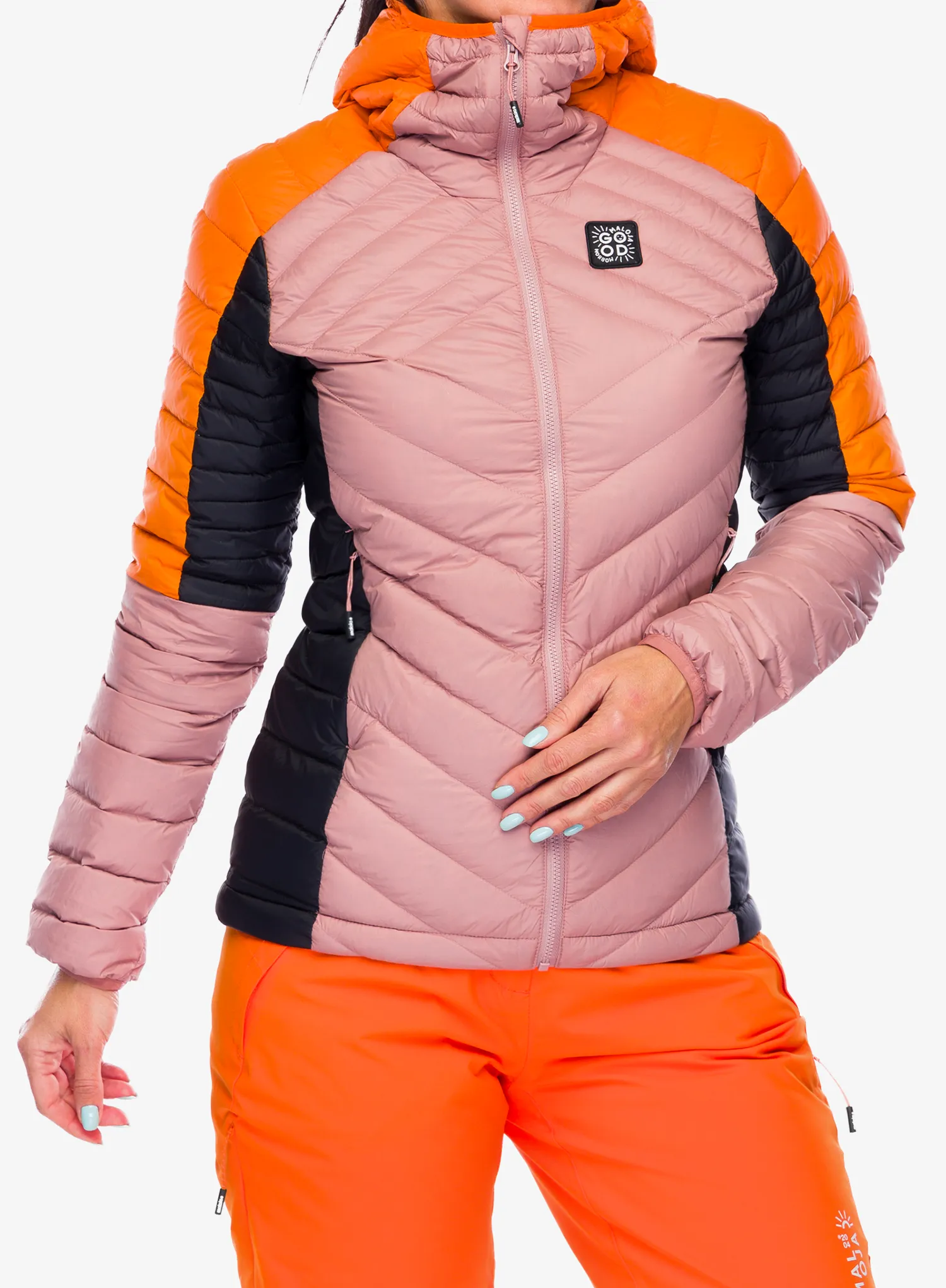 Bunda páperová dámska Maloja Argentera - mauve multi