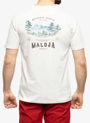 Bavlnené tričko Maloja Brandhorn - glacier milk
