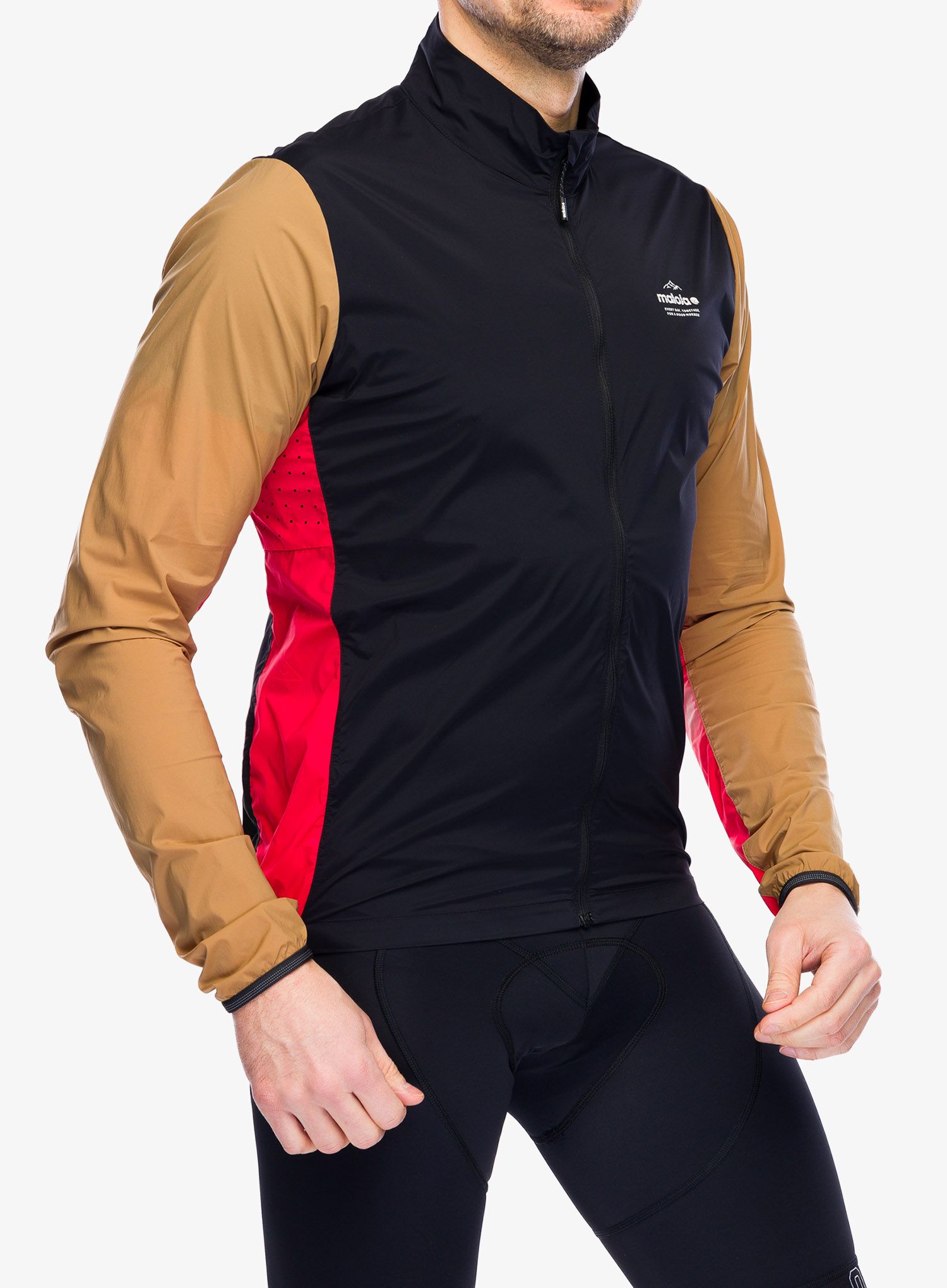 Cyklistická bunda Maloja MaxM. Jacket - deep black multi
