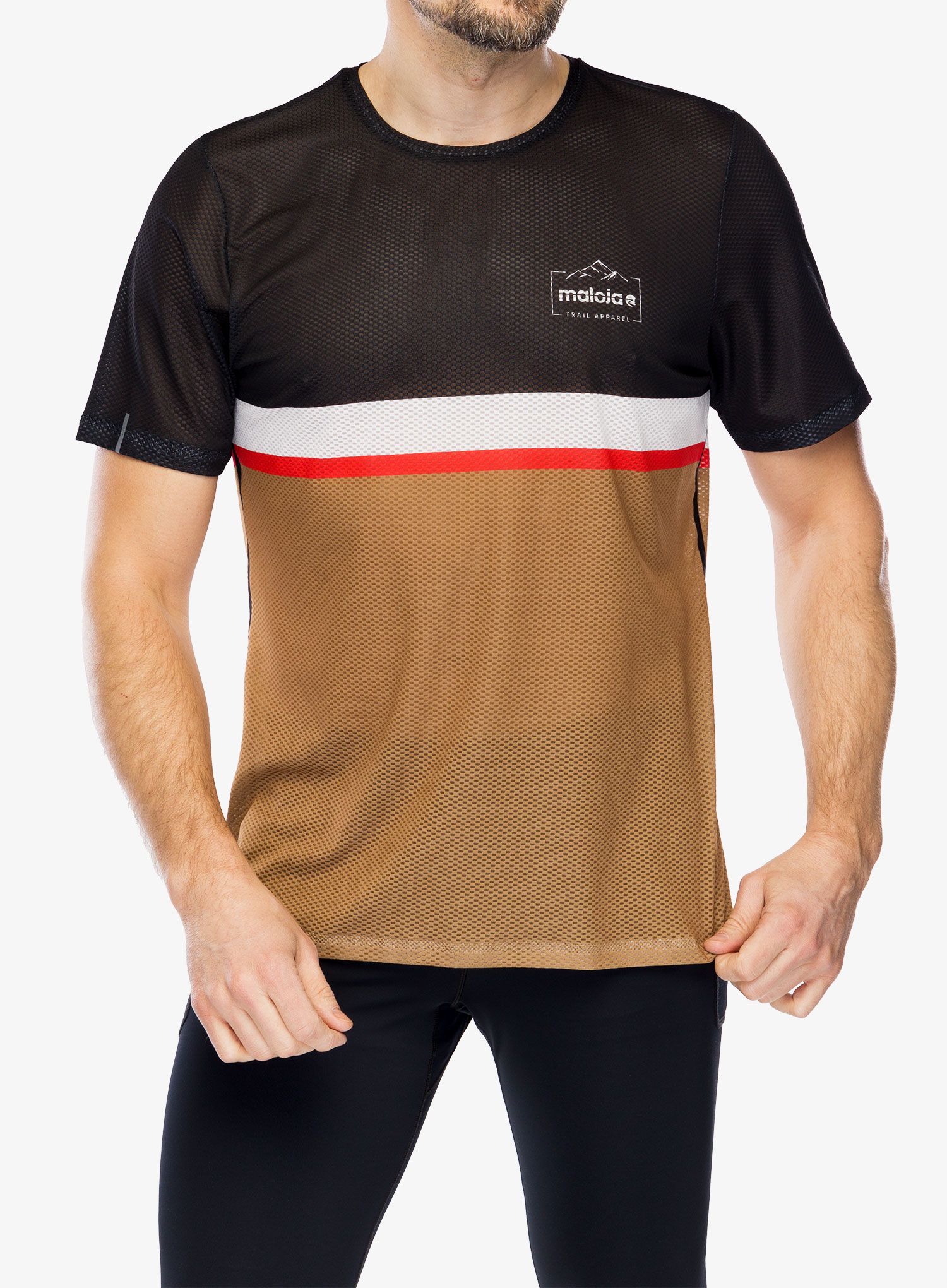 Bežecké tričko Maloja Mayo 1/2 - deep black multi