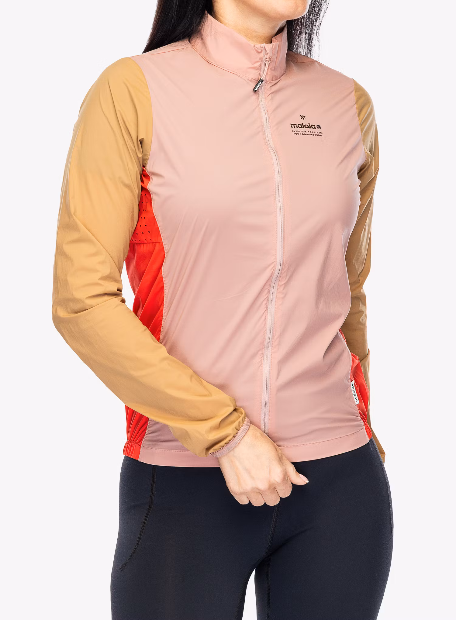Dámska cyklistická bunda Maloja Seis Jacket - mauve multi