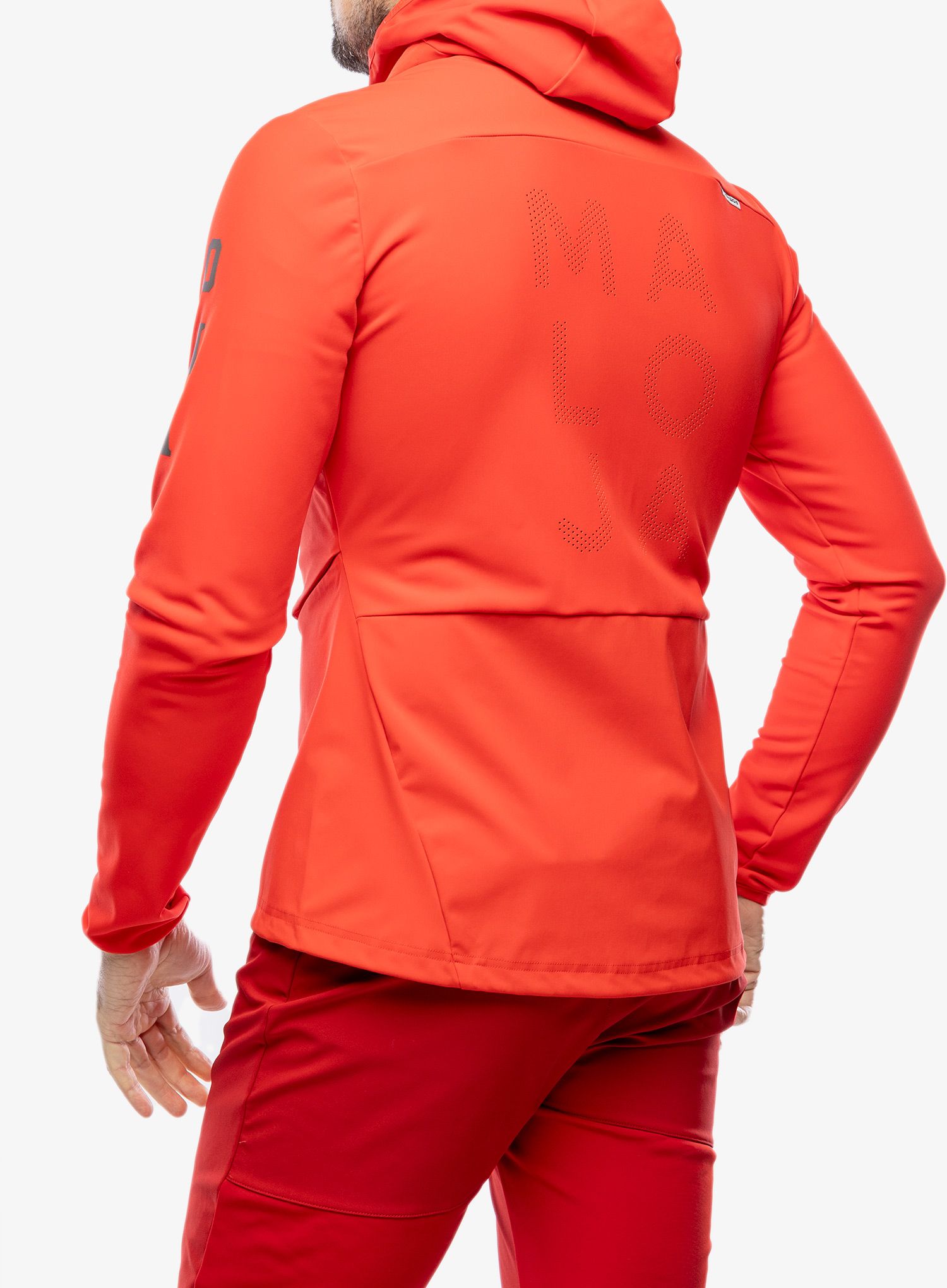 Softshellová bunda Maloja Sperber - fire red