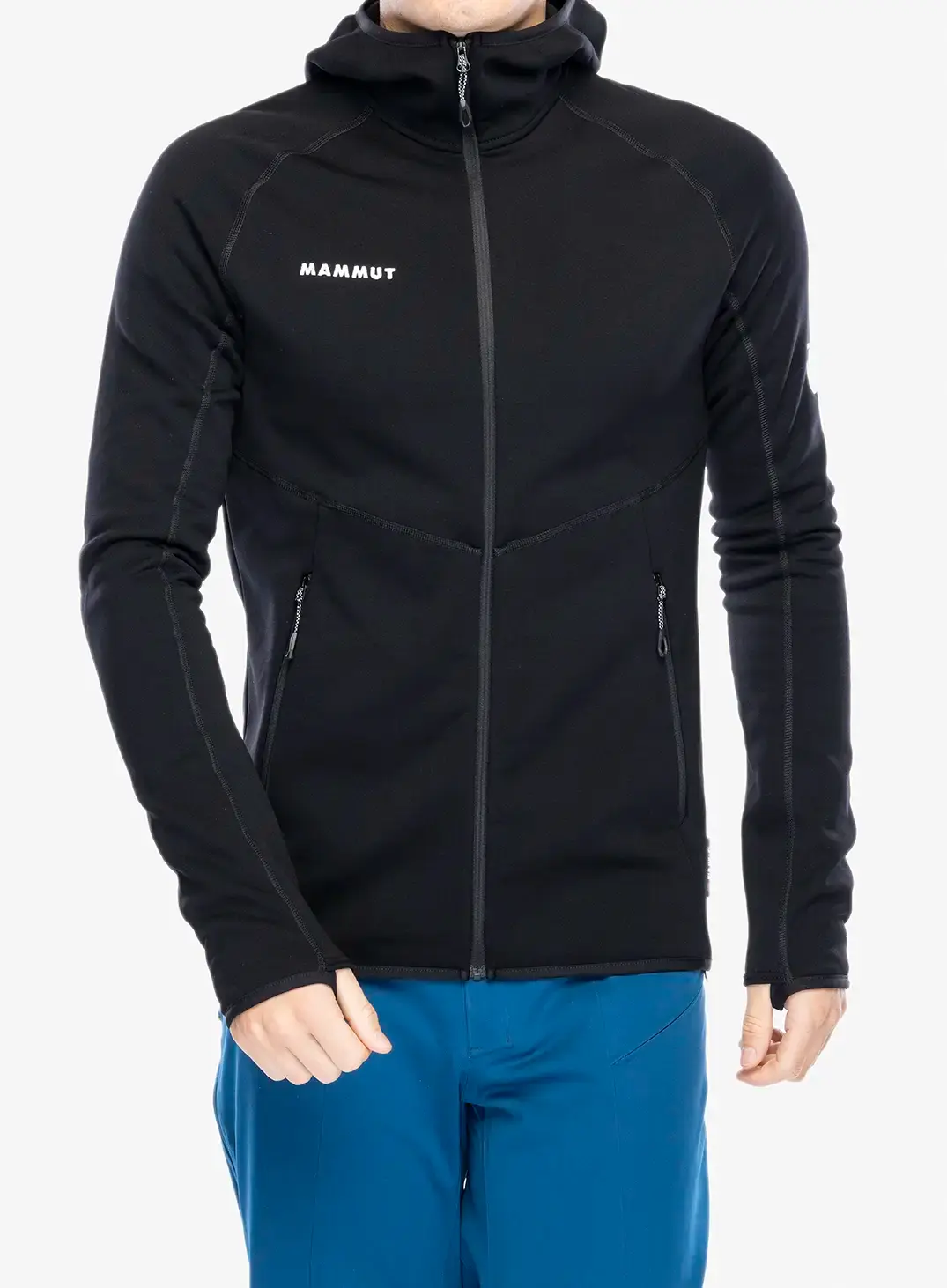 Mikina s kapucňou Mammut Aconcagua ML Hooded Jkt - black