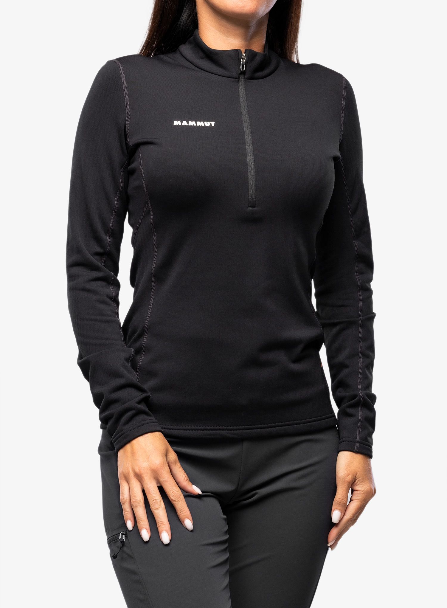Dámska mikina bez kapucne Mammut Aenergy ML Half Zip Pull - black