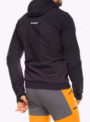 Softshellová bunda Mammut Aenergy SO Hybrid Hooded Jacket - black/vibrant orange