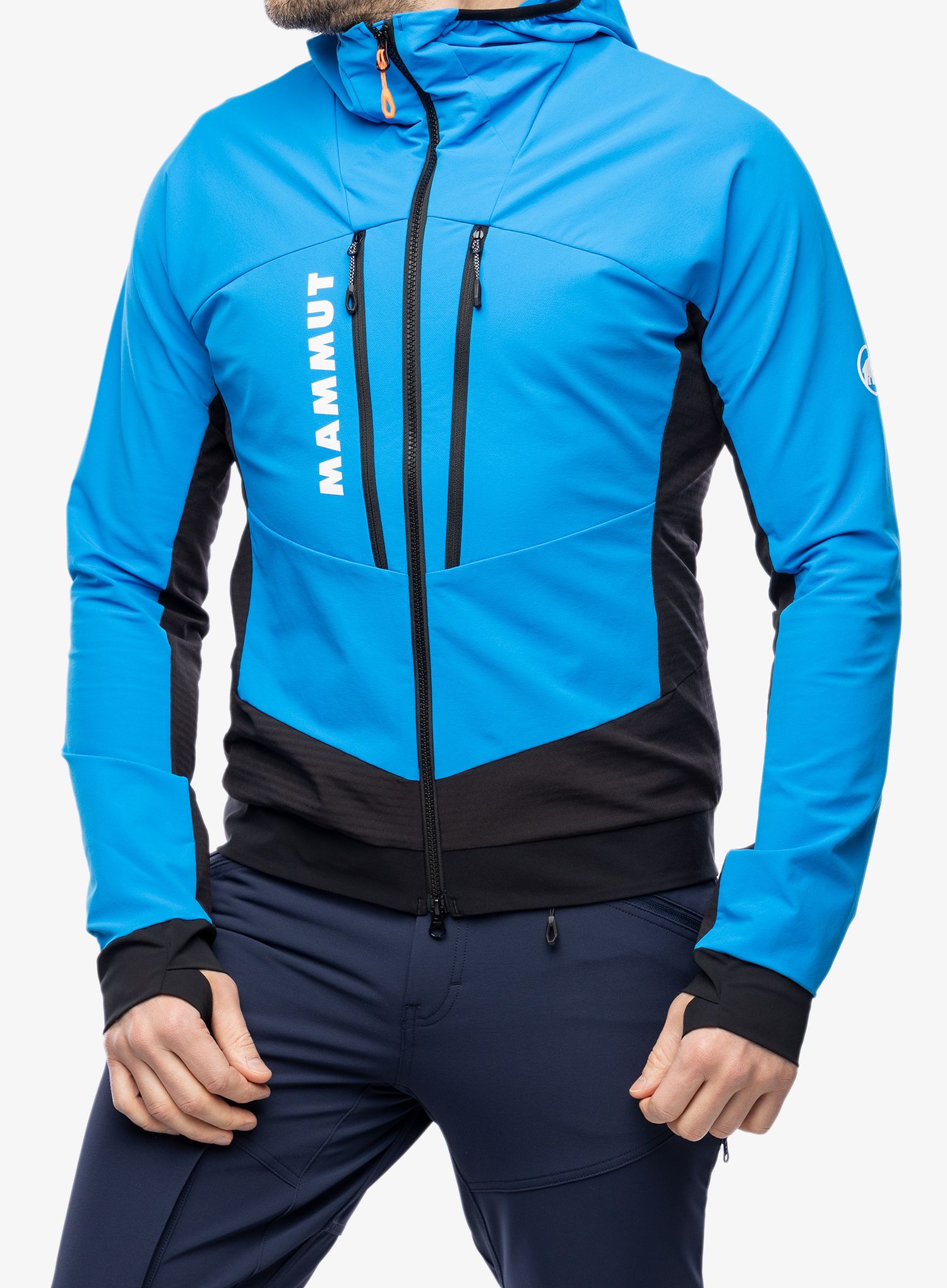 Softshellová bunda Mammut Aenergy SO Hybrid Hooded Jacket - glacier blue/black