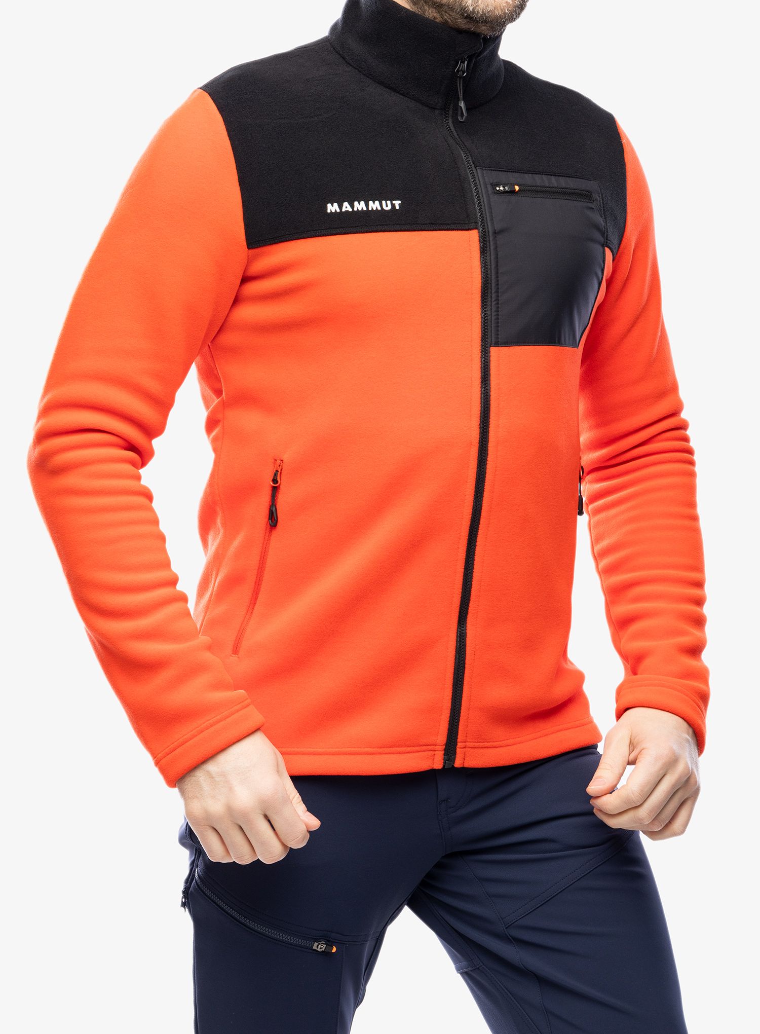 Flísová bunda Mammut Innominata ML Jacket - mammut red/black