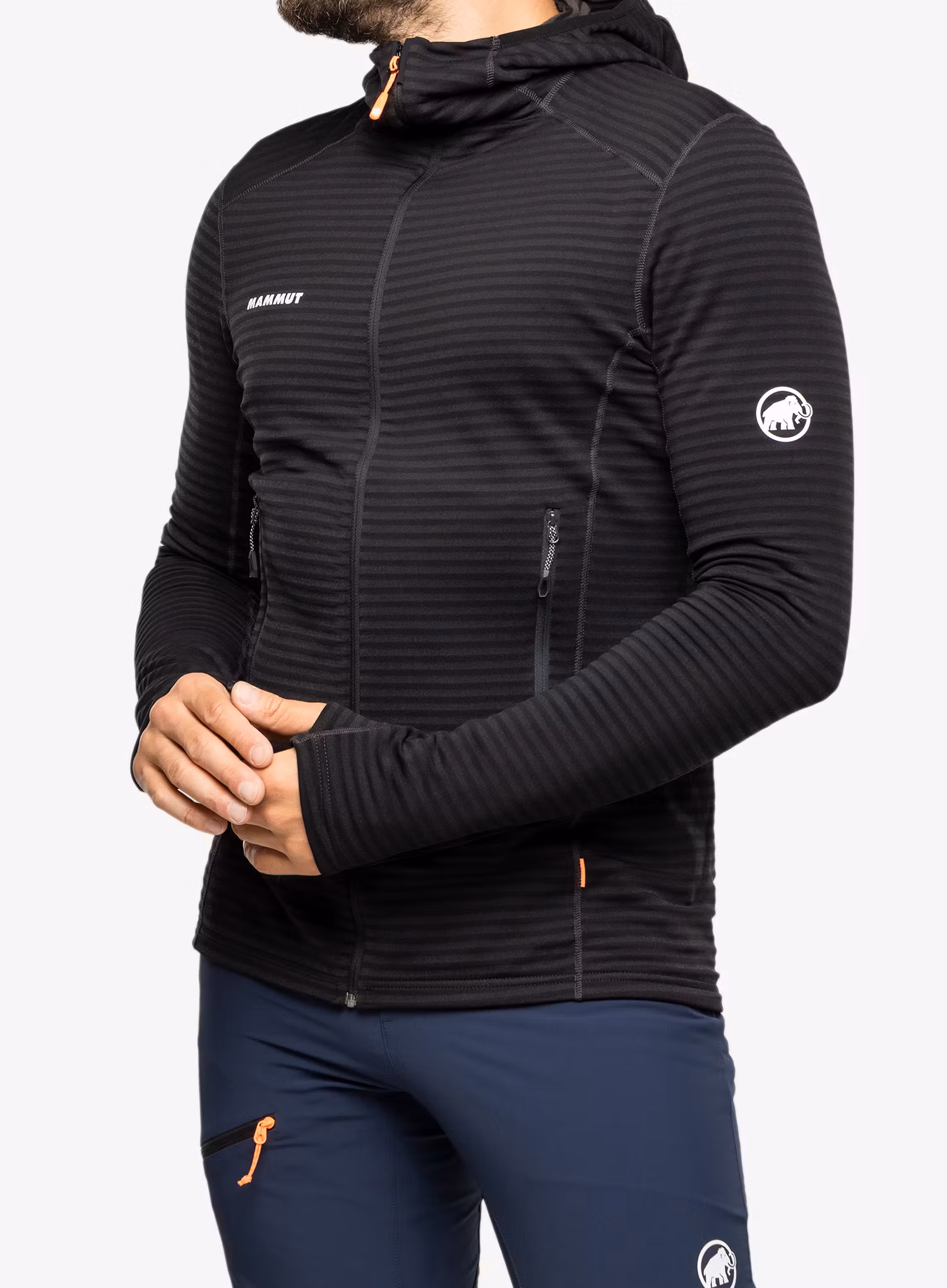 Turistická mikina Mammut Taiss Light ML Hooded Jacket - black
