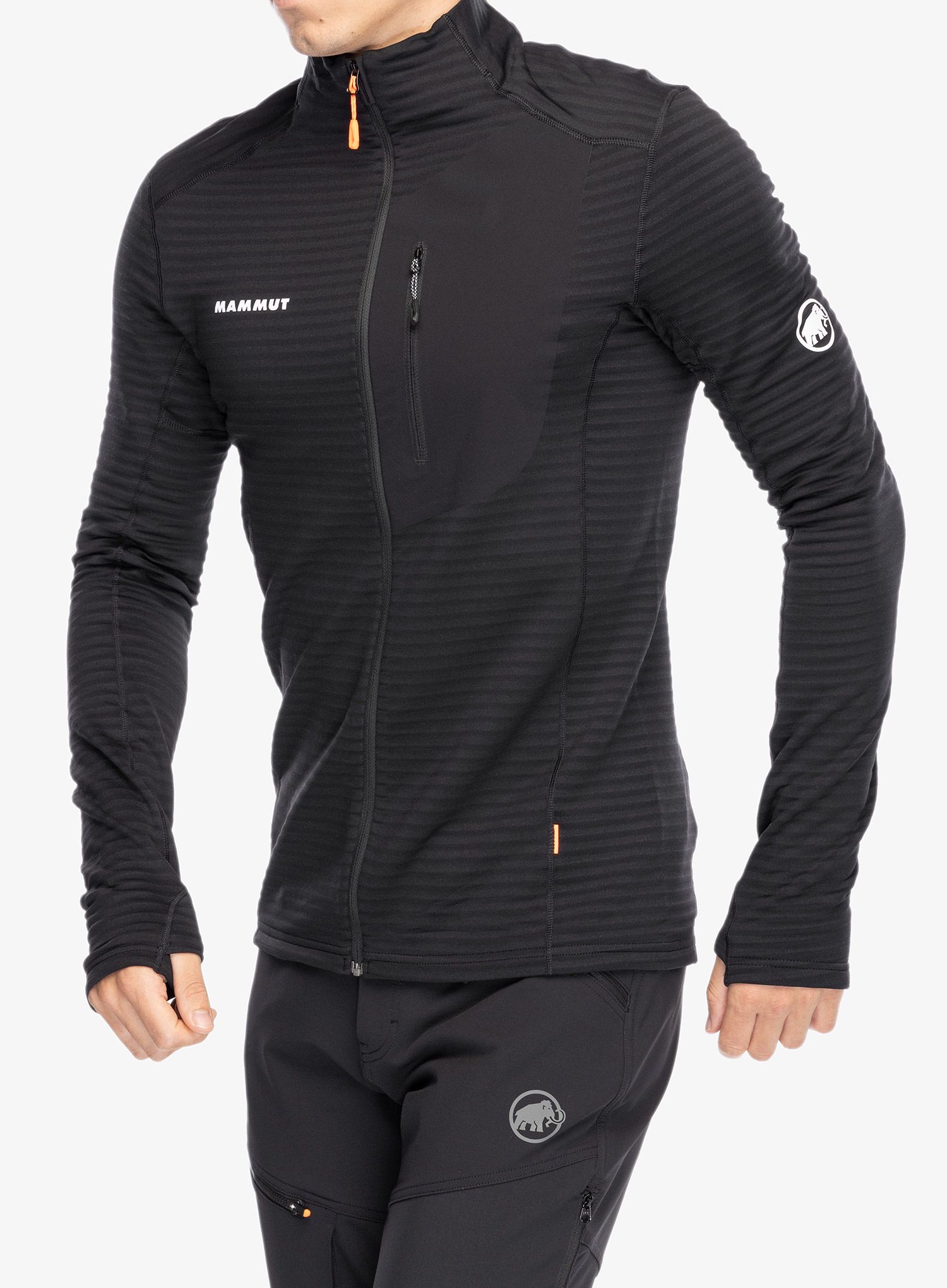 Mikina na zips Mammut Taiss Light ML Jacket - black