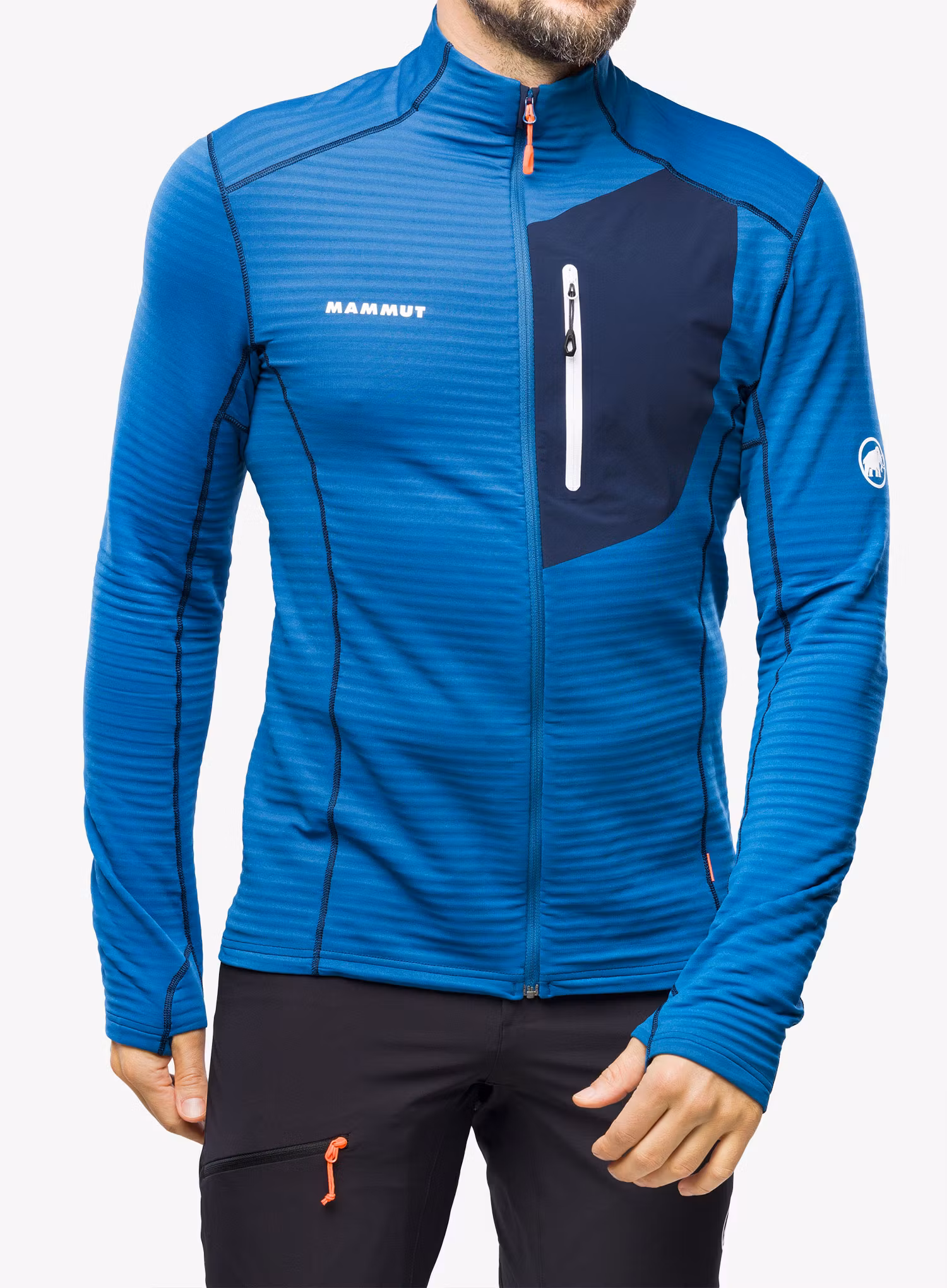 Pánska mikina Mammut Taiss Light ML Jacket - deep ice/marine