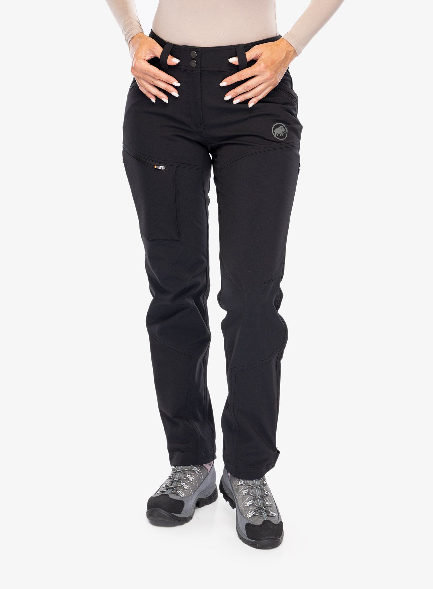 Dámske softshellové nohavice Mammut Zinal Guide SO Hybrid Pants - black