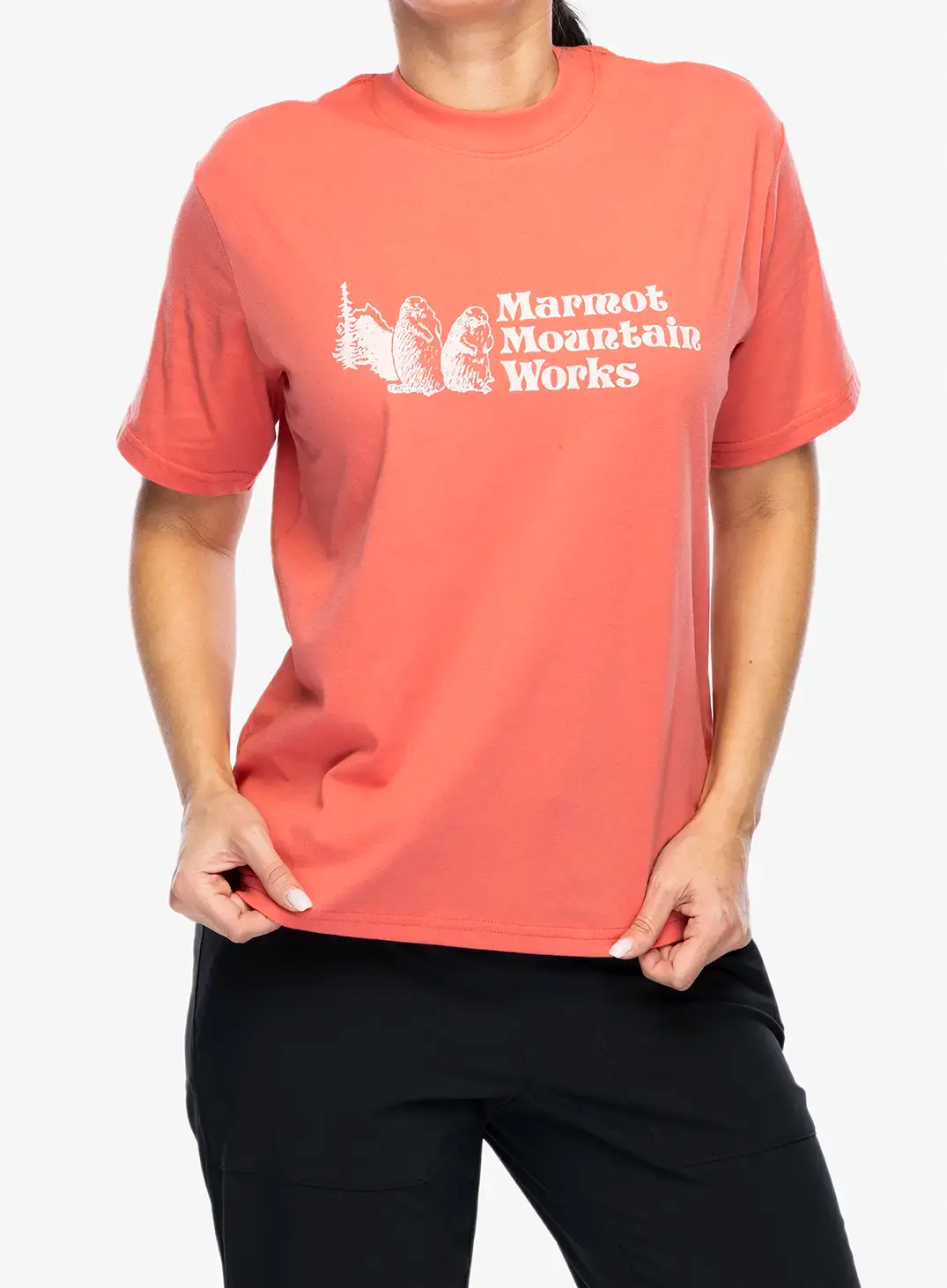 Tričko s potlačou dámske Marmot MMW Tee SS - grapefruit