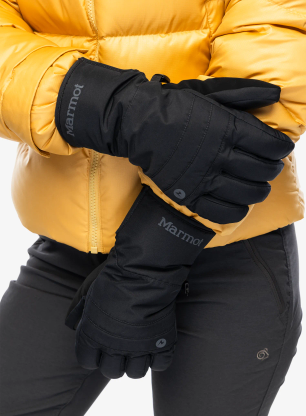 Dámske lyžiarske rukavice Marmot Moraine Glove - black/black