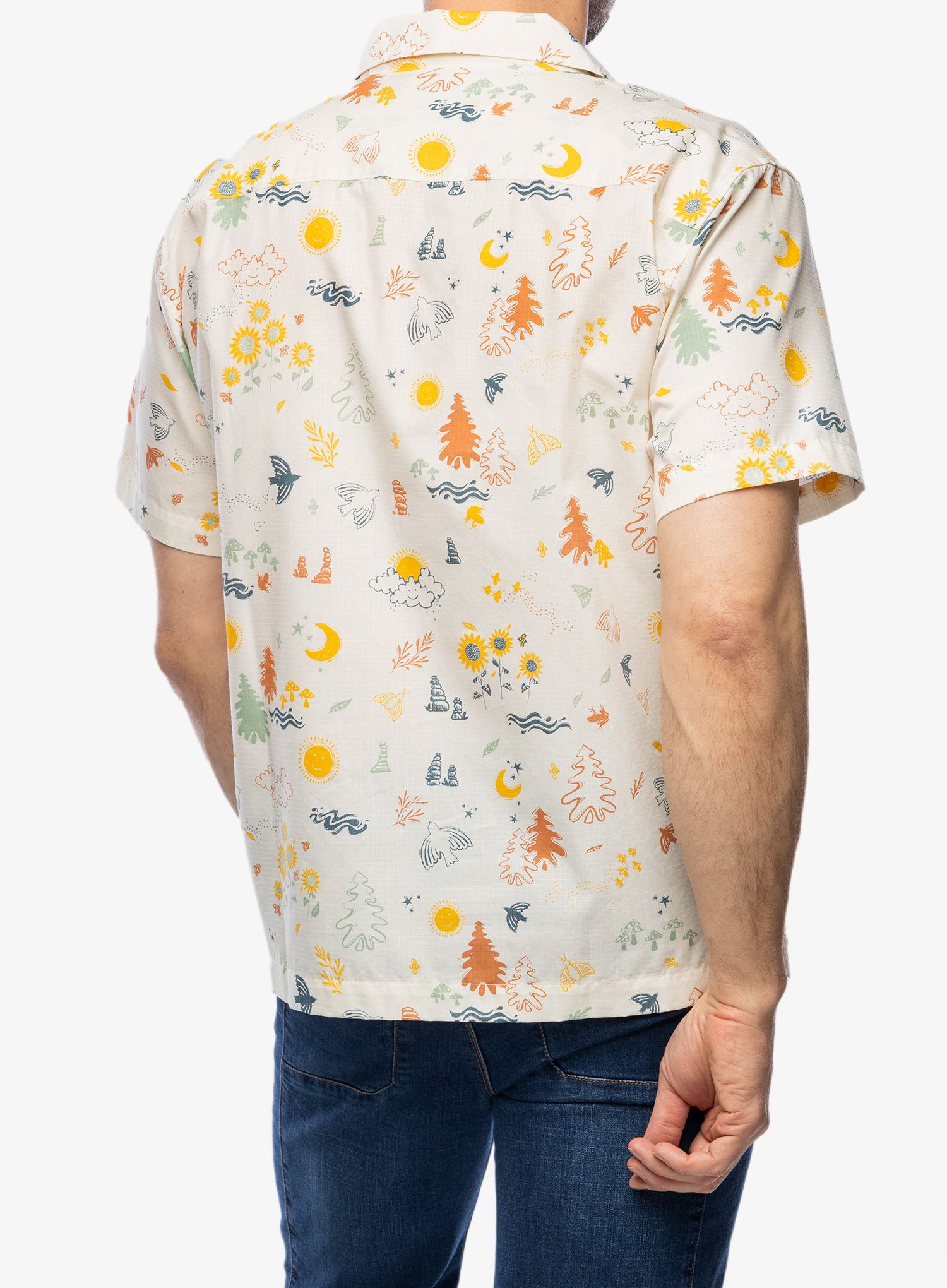 Košeľa Marmot Muir Camp Novelty S/S - papyrus trail mix