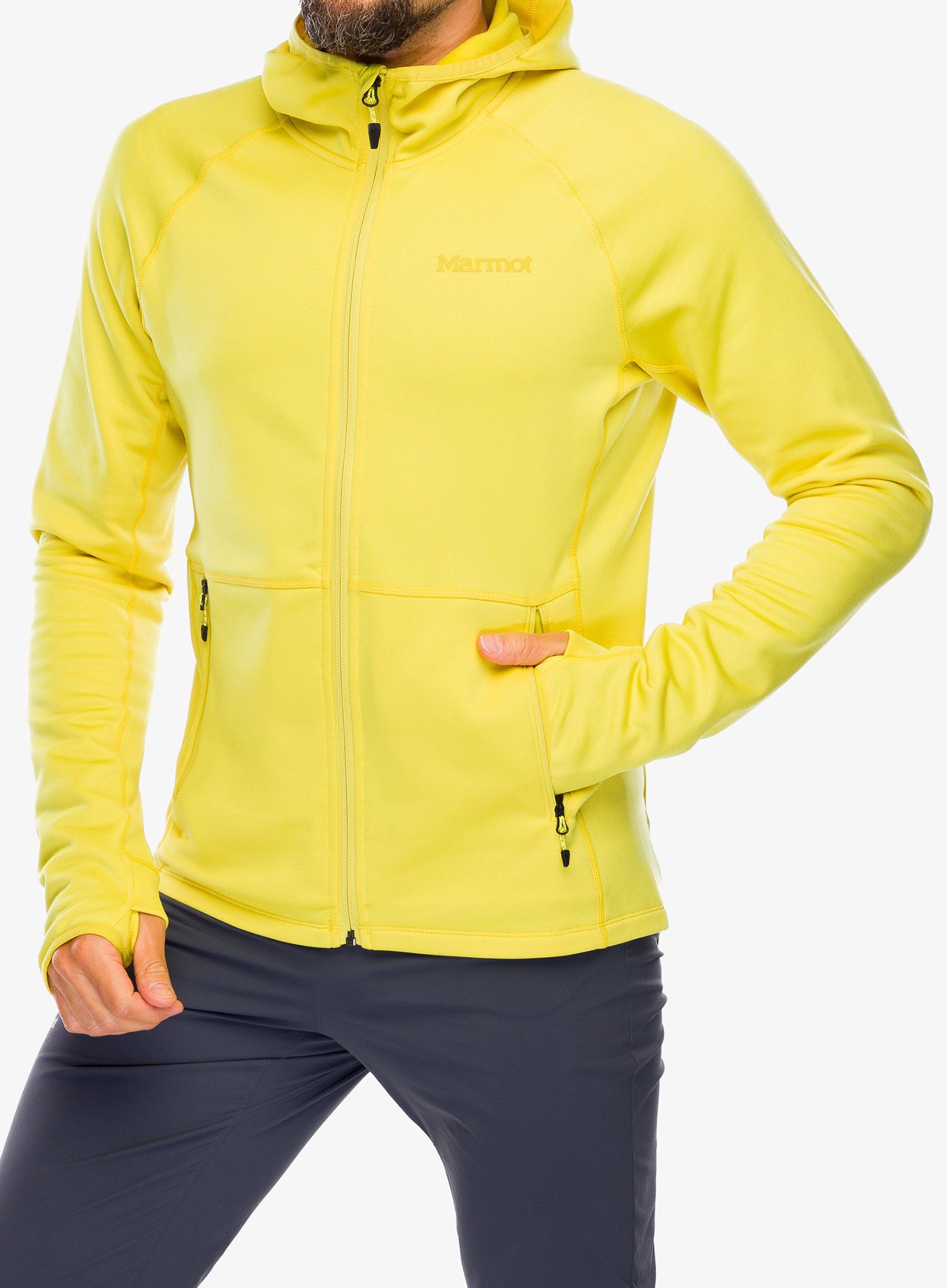 Mikina s kapucňou Marmot Olden Polartec Hoody - limelight