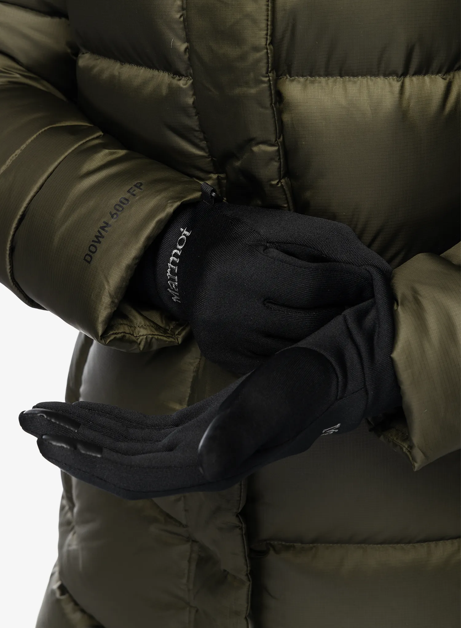 Dámske rukavice Marmot Power Stretch Connect Glove - black/black