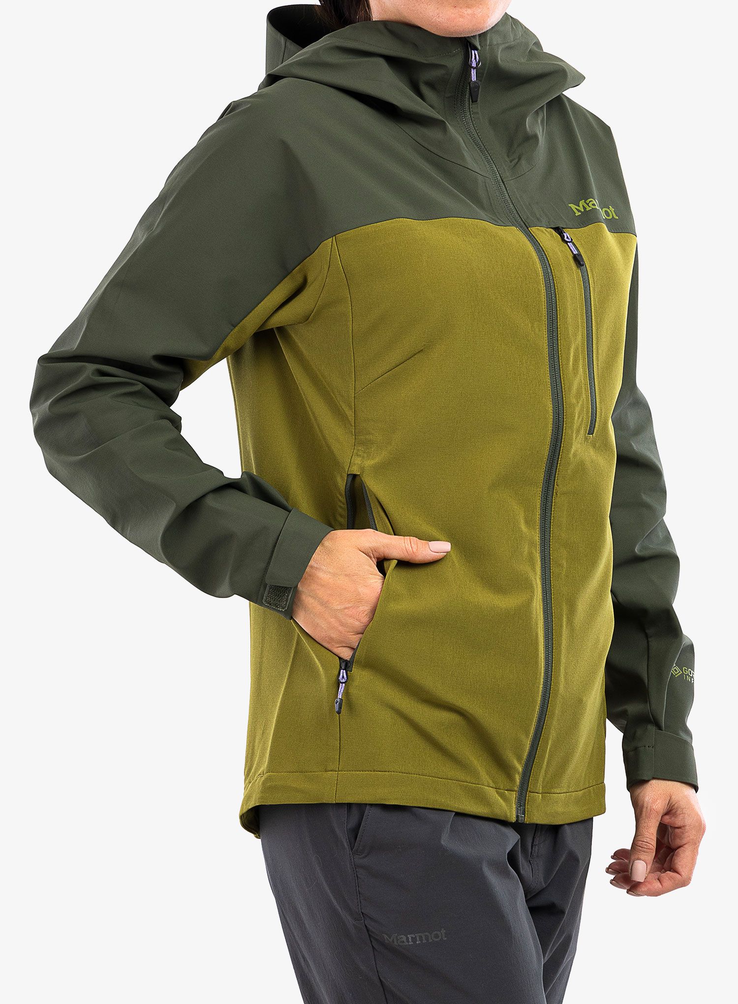 Softshellová bunda dámska Marmot ROM Hoody - nori/military green