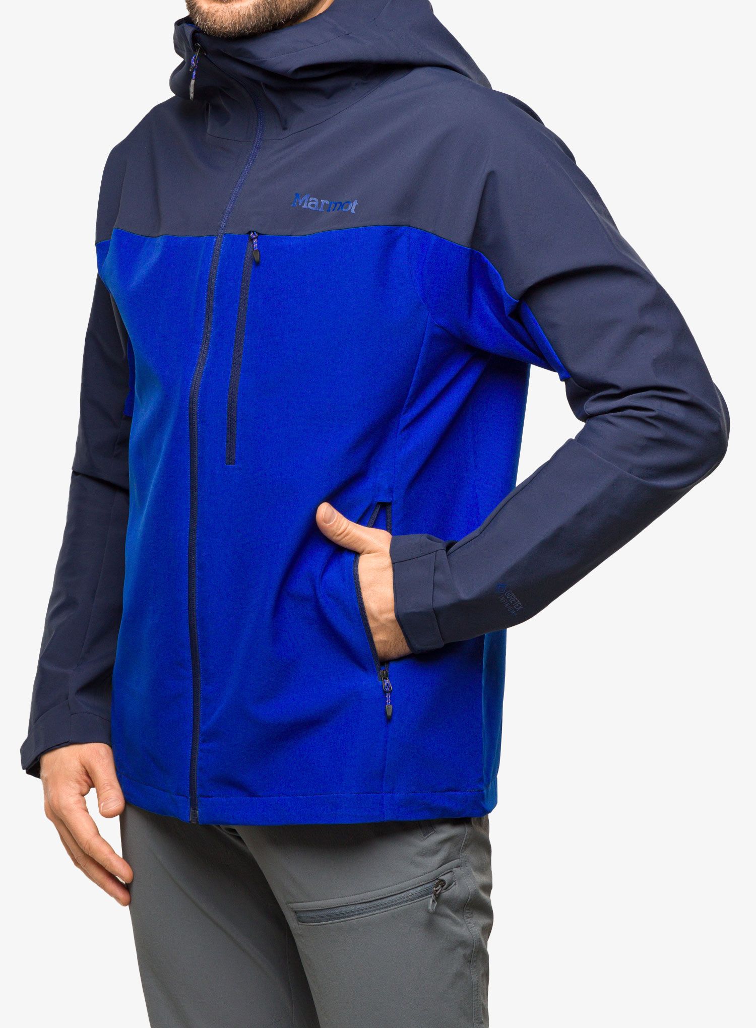 Softshellová bunda Marmot ROM Hoody - dark azure/arctic navy