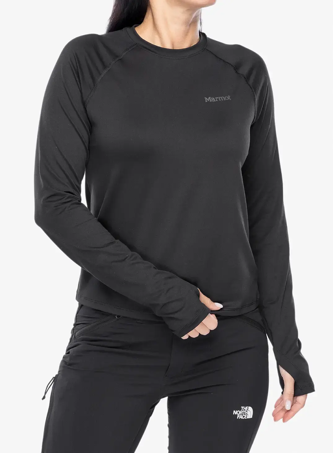 Dámska mikina bez kapucne Marmot Windridge LS - black