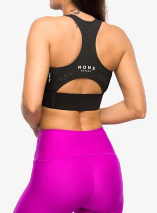 Športová podprsenka Mons Royale Stratos Merino Shift Sports Bra - black