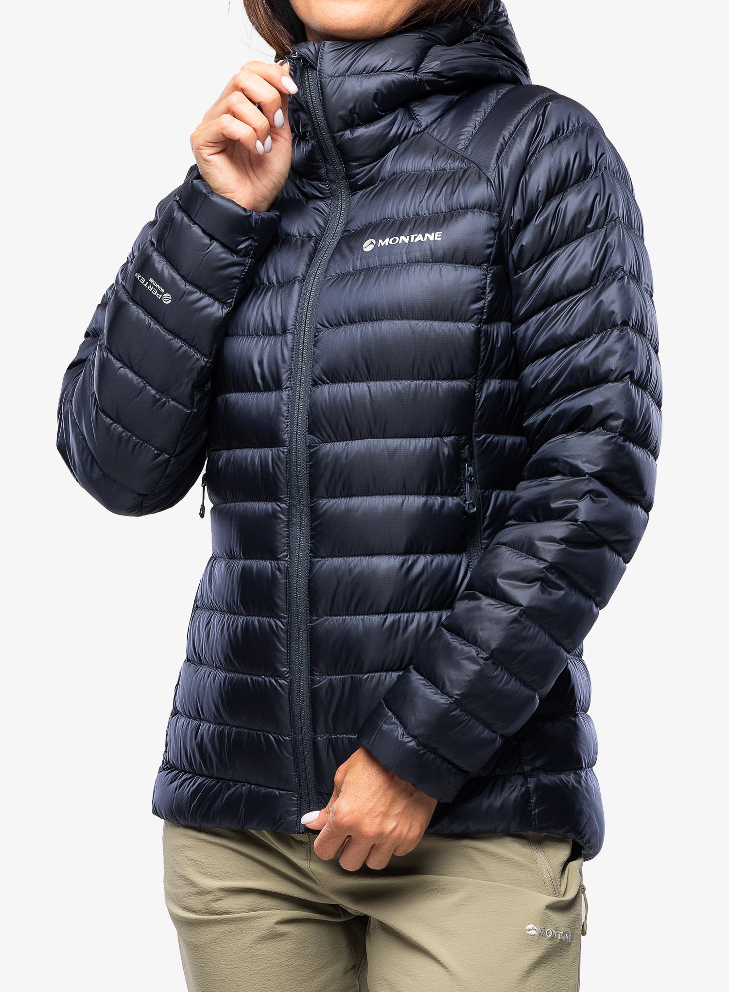 Bunda páperová dámska Montane Anti-Freeze Hoodie - eclipse blue
