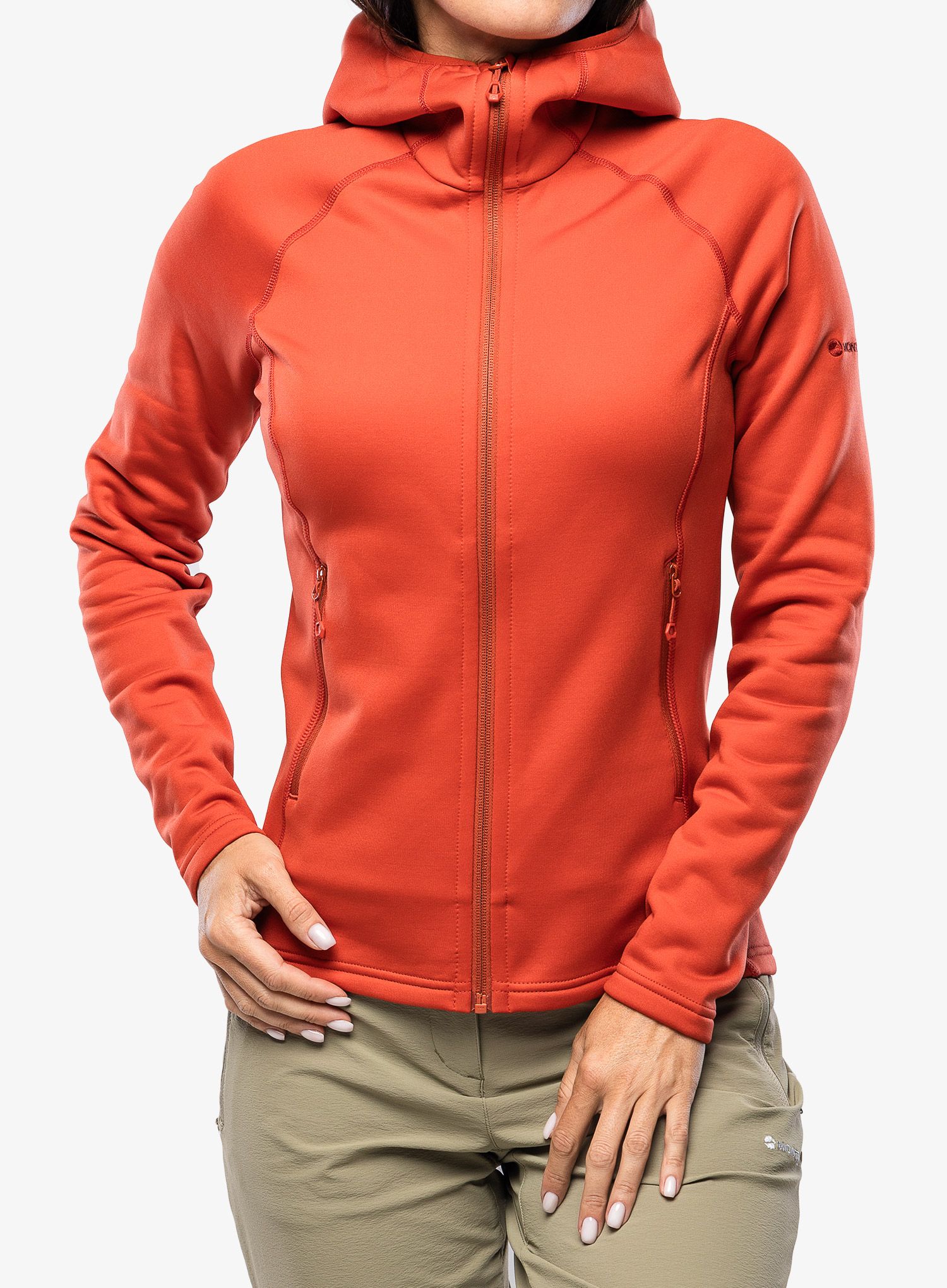 Dámska mikina s kapucňou Montane Fury Hoodie - saffron red