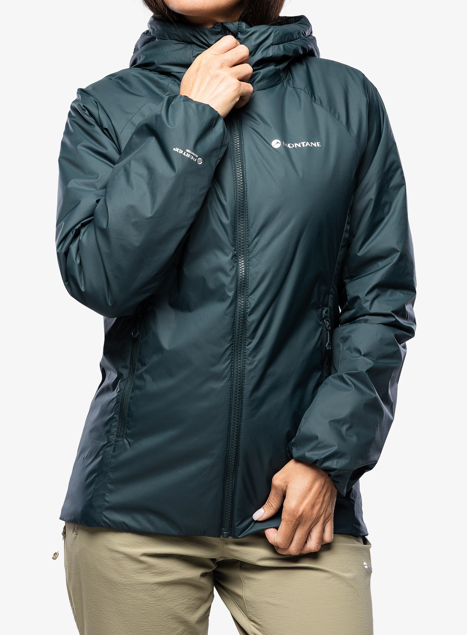 Zateplená bunda dámska Montane Respond Hoodie - deep forest