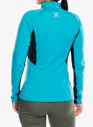 Dámska mikina bez kapucne Montura Stretch Color 3 Zip Maglia - marine