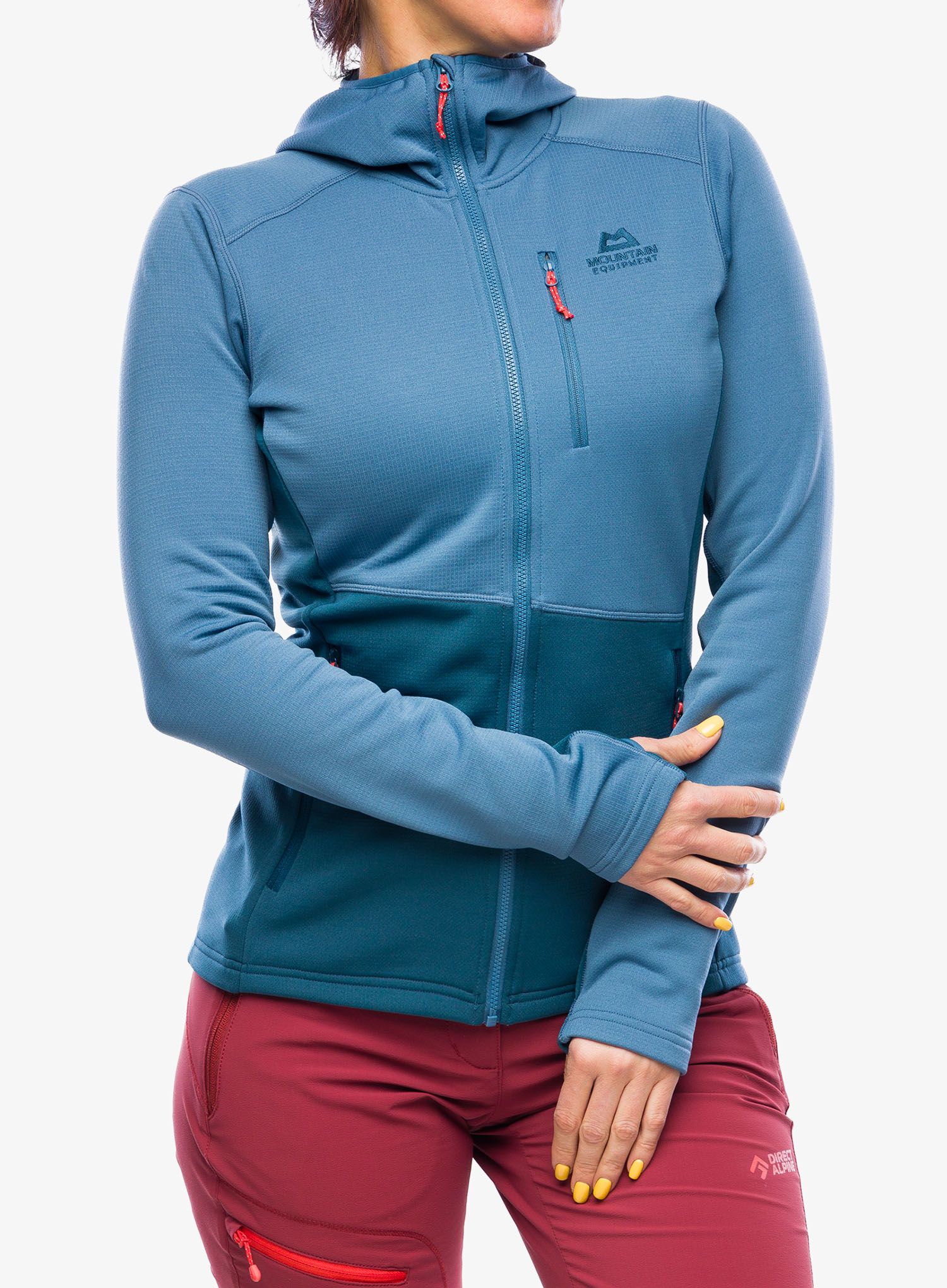Mikina dámska Mountain Equipment Durian Hooded Jacket - stellar blue/majolica blue