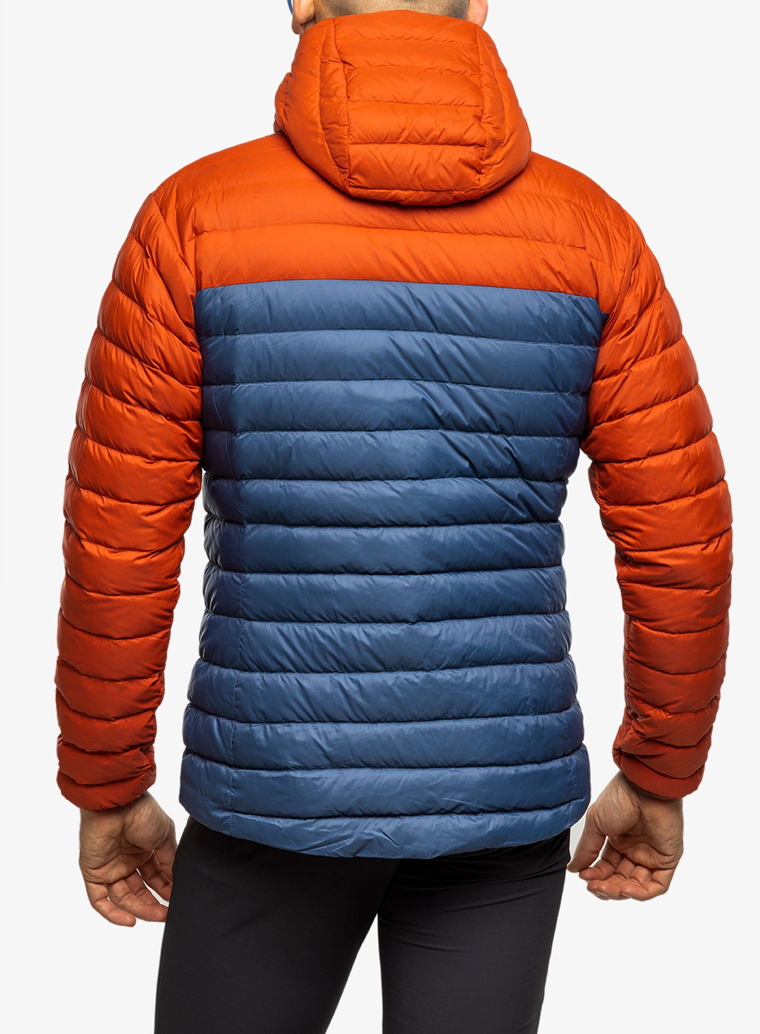 Páperová bunda Mountain Equipment Earthrise Hooded Jacket - dusk/redrock