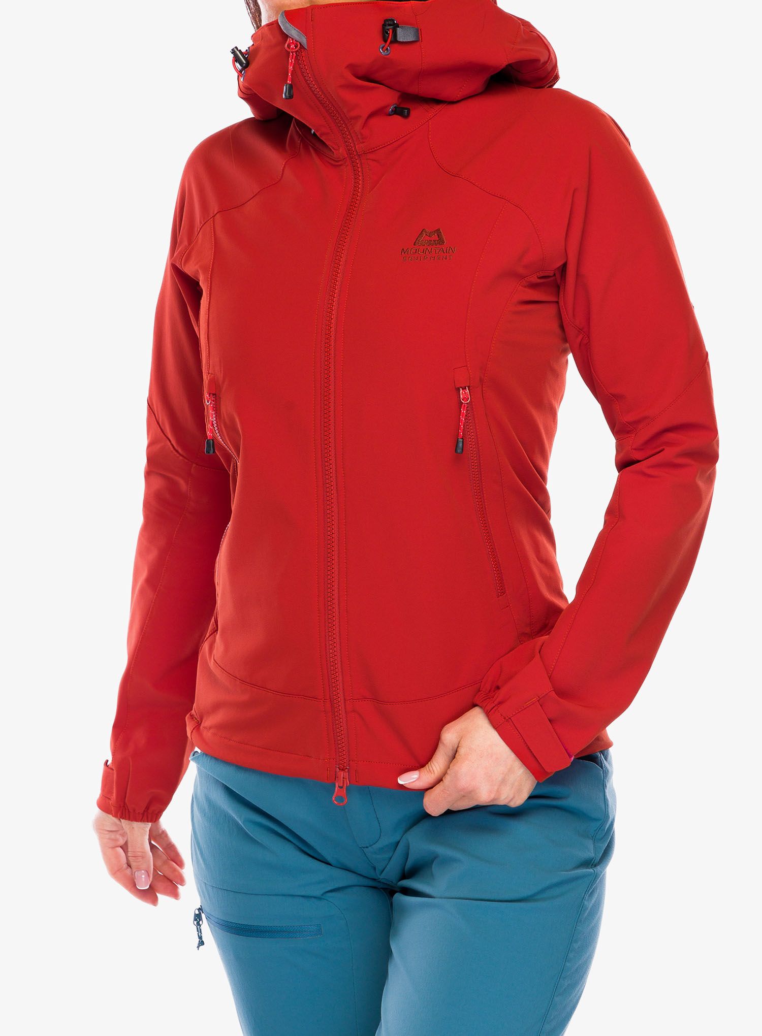 Softshellová bunda dámska Mountain Equipment Frontier Hooded Jacket - atlas red