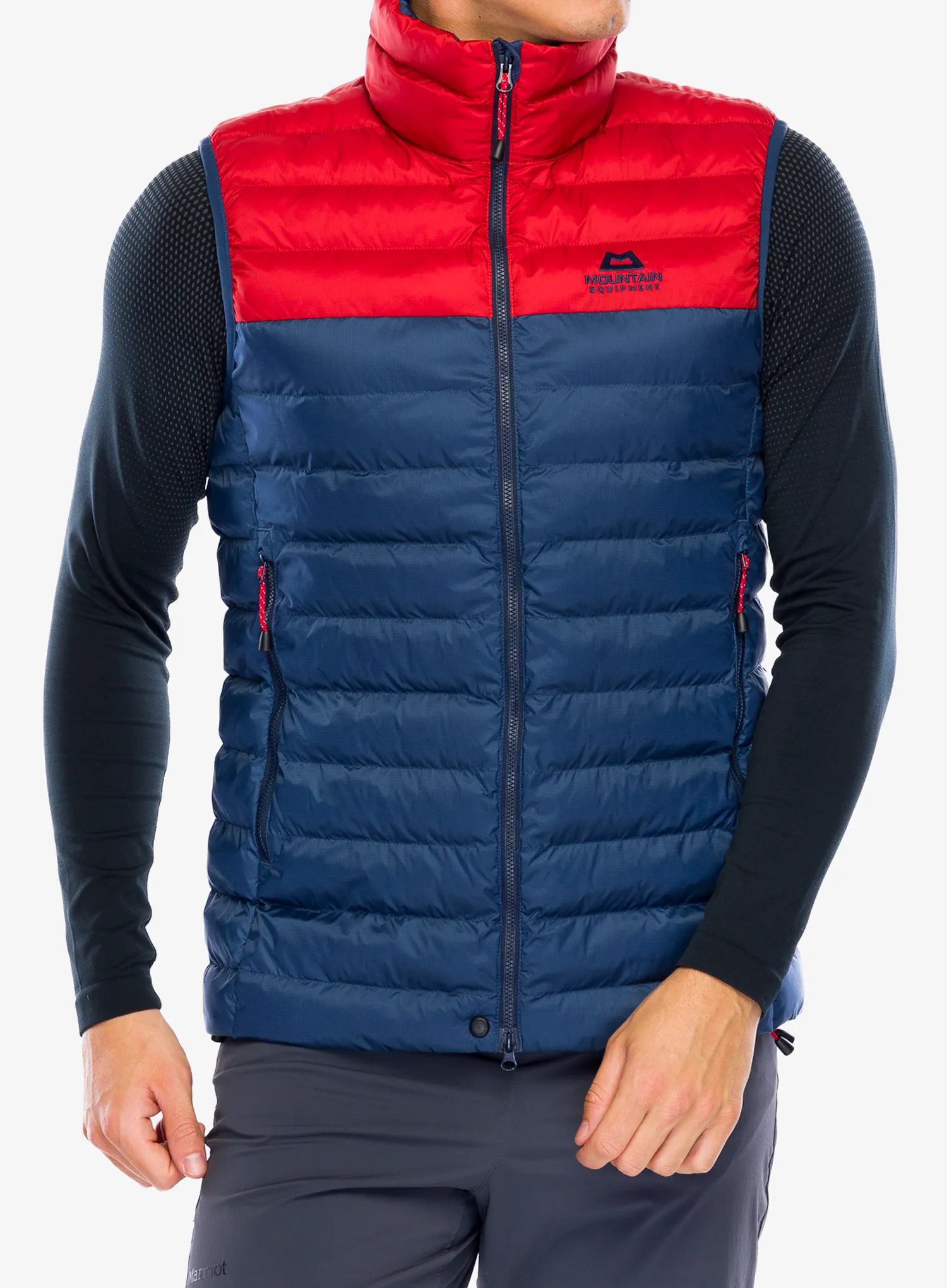 Zateplená vesta Mountain Equipment Superflux Vest - dusk/red rock