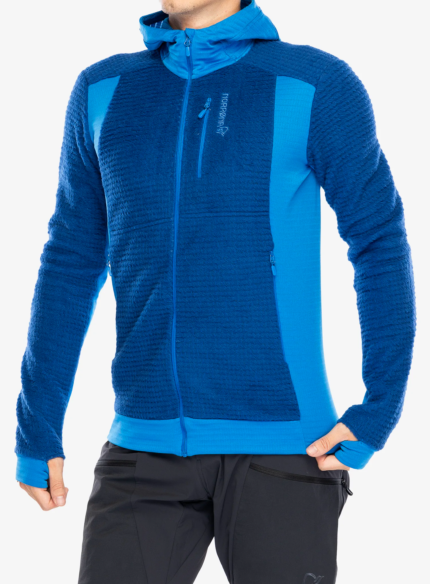 Mikina s kapucňou Norrona Falketind Alpha120 Zip Hood - limoges