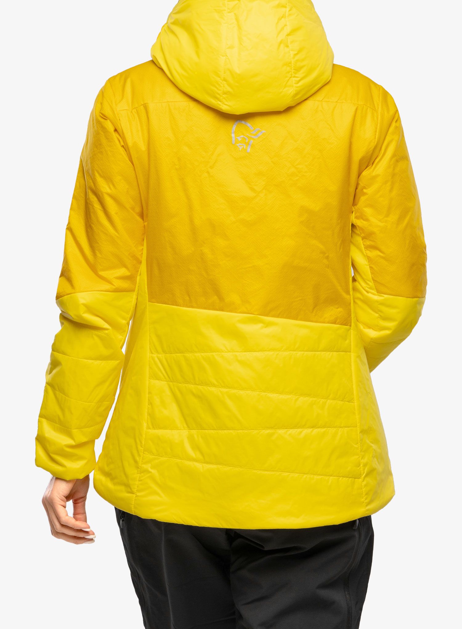 Zateplená bunda dámska Norrona Falketind Thermo60 Hood - sulphur/blazing yellow