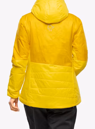 Zateplená bunda dámska Norrona Falketind Thermo60 Hood - sulphur/blazing yellow