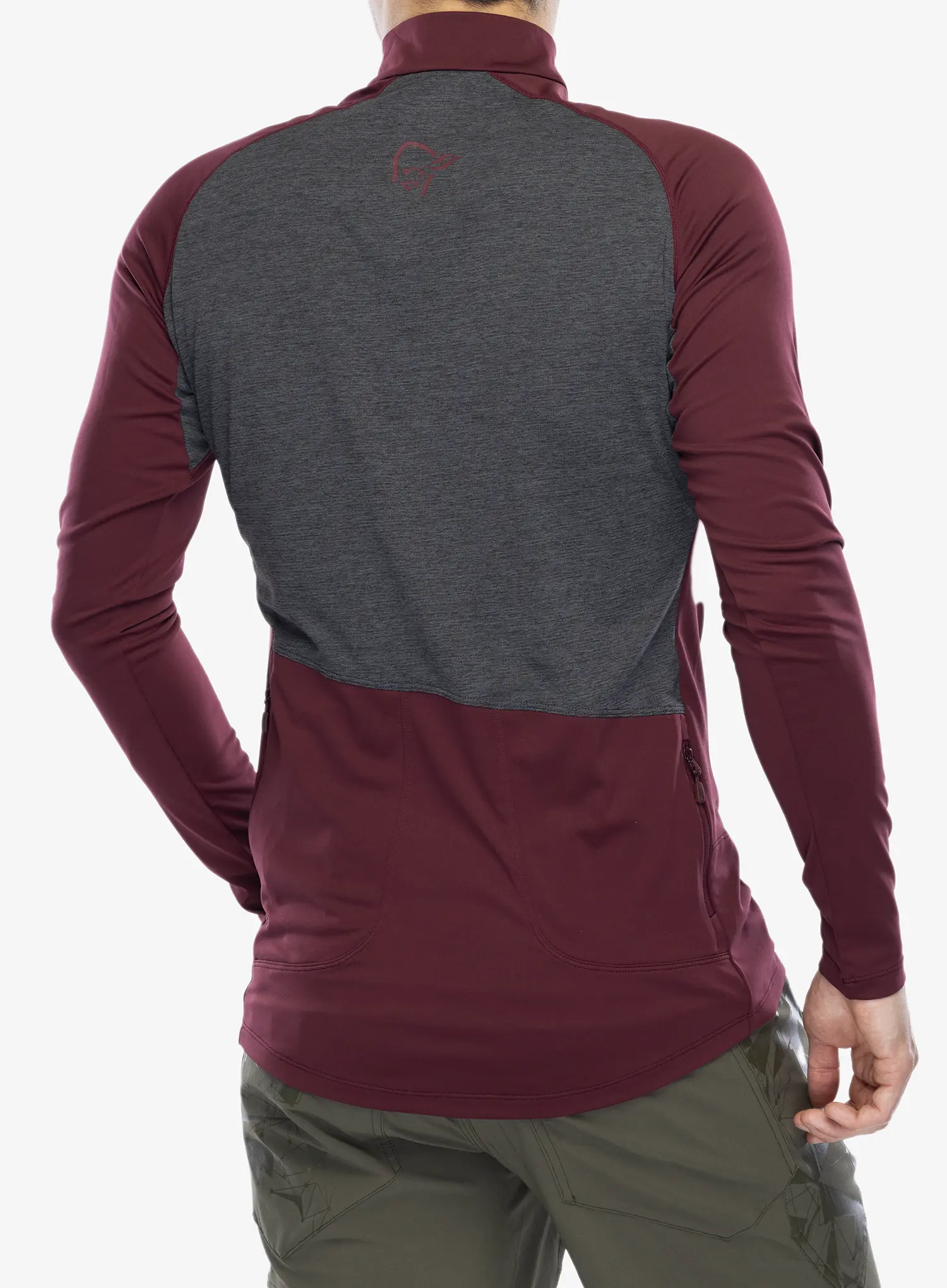 Cyklistická mikina Norrona Fjora Equaliser LS Zip Top - tawny port