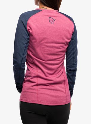 Dámska cyklistická mikina Norrona Fjora Equaliser Lightweight LS - violet quartz/indigo night