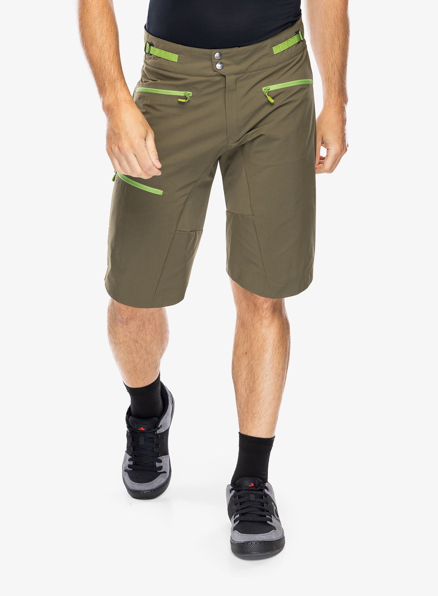 Cyklo šortky Norrona Fjora Flex1 Mid Weight Shorts - olive night/norrona green